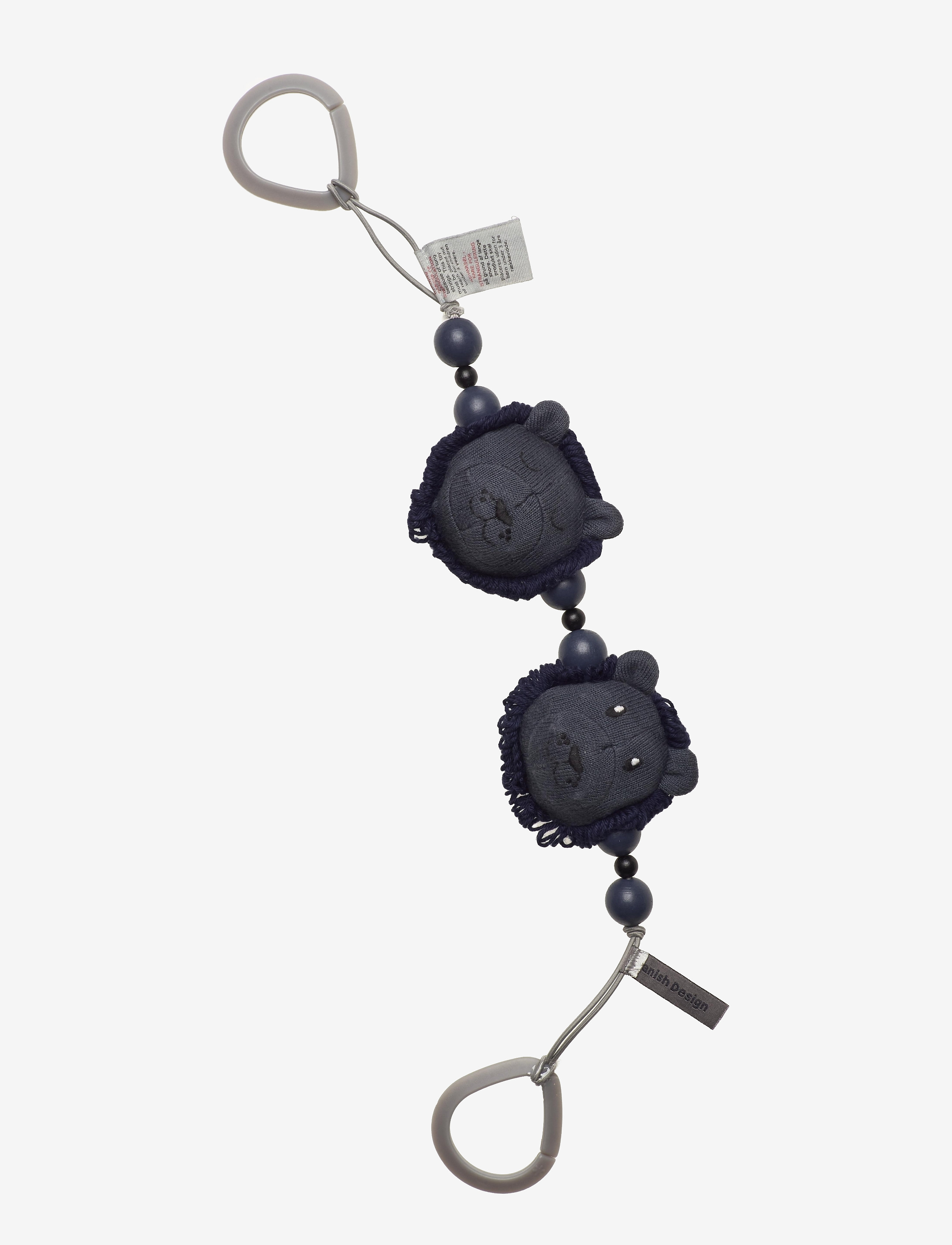 Smallstuff Stroller chain, knittet, Navy lion - App deal - NAVY / black