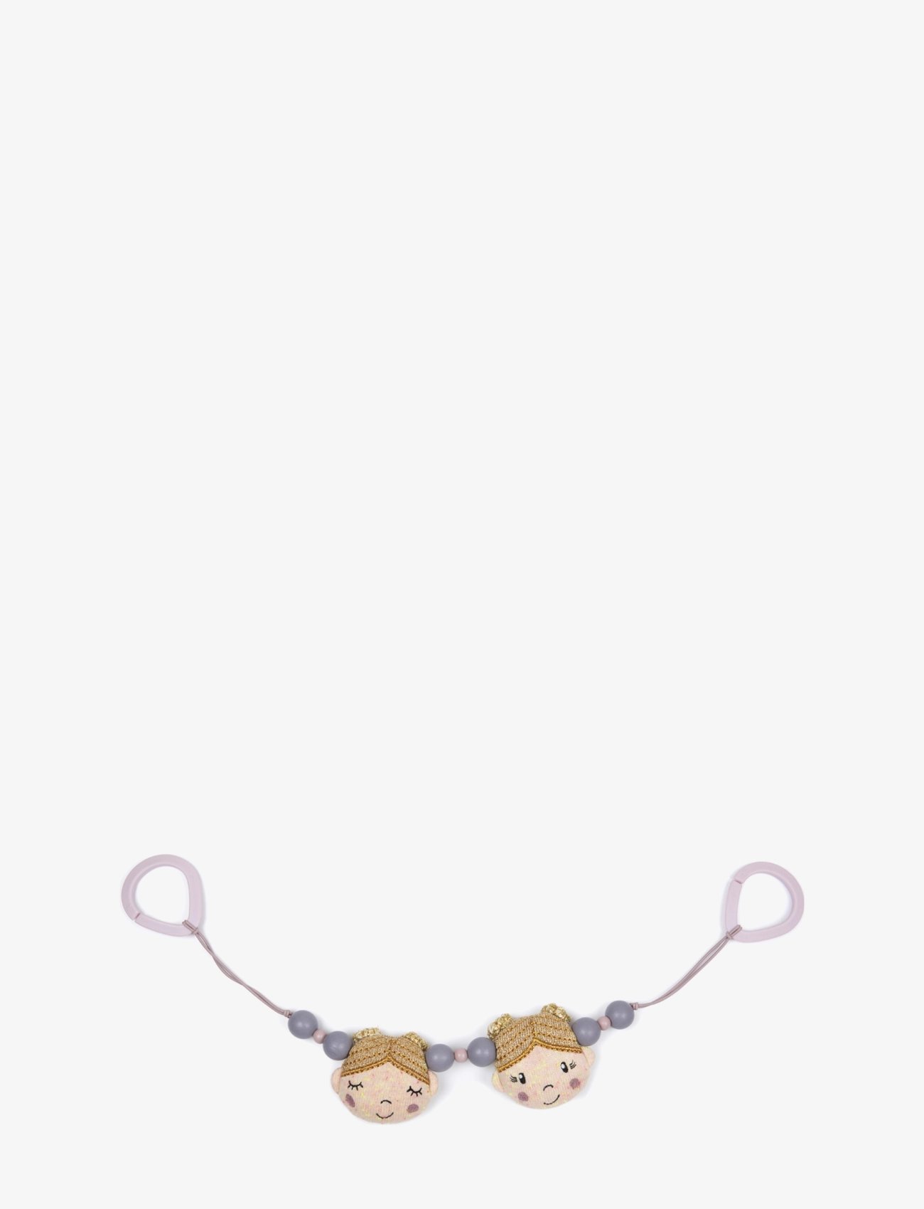 SMALLSTUFF Stroller Chain, Knittet, Soft Rose Ballerina Pink - 53X10X5 - Kinder