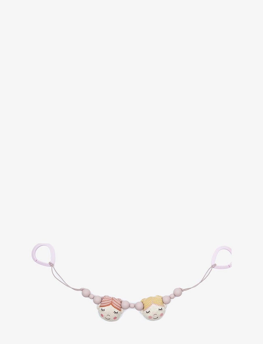 Smallstuff - Strollerchain, dolls, powder - stroller toys - rose - 0