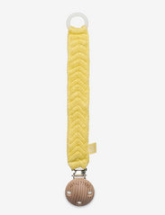 Smallstuff - Dummychain, fishbone, Soft yellow - pacifier clips - soft yellow - 0