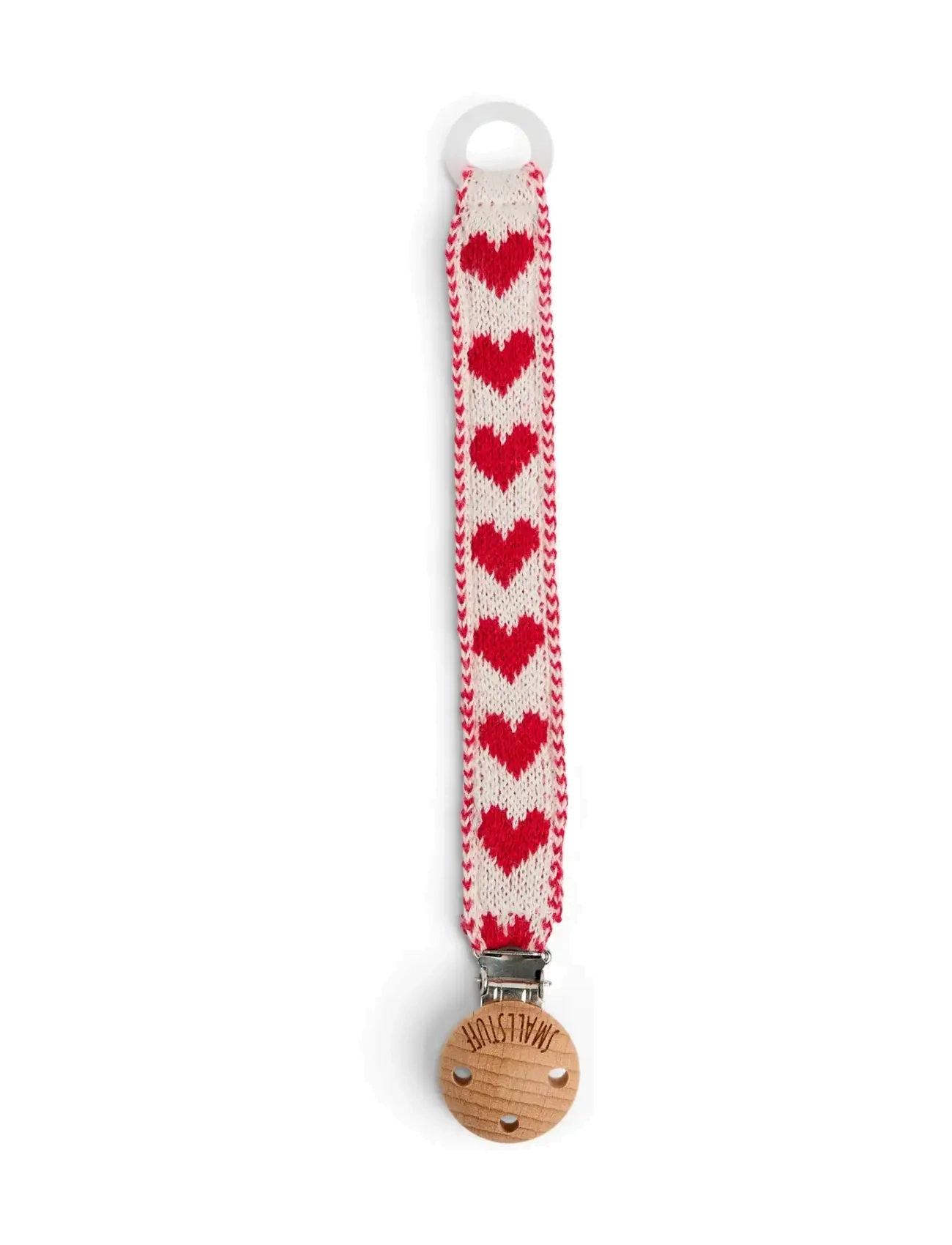 Smallstuff Dummychain, cotton, light blue hearts - Schnuller & Zubehör - RED / red