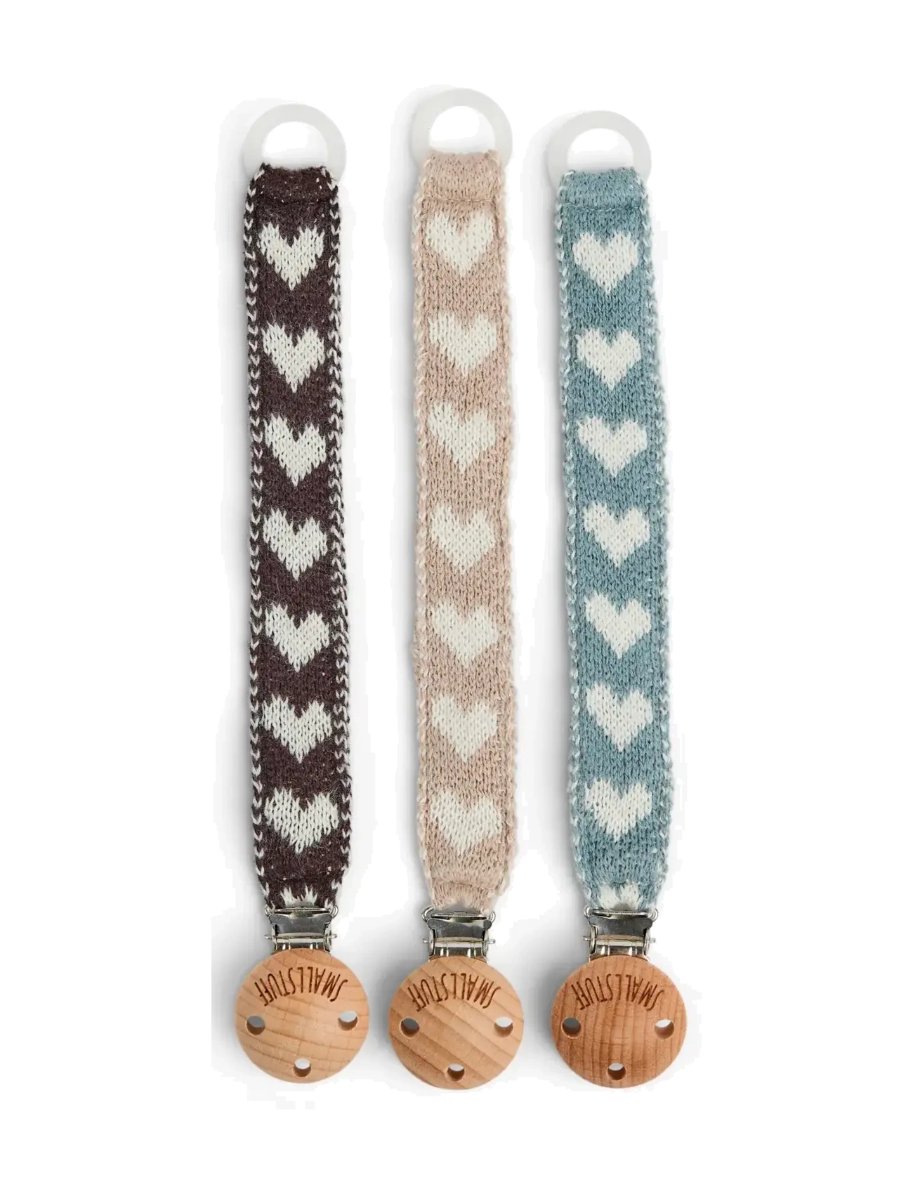 Smallstuff - Dummychain, cotton, brown hearts - suttesnore - sandy - 2