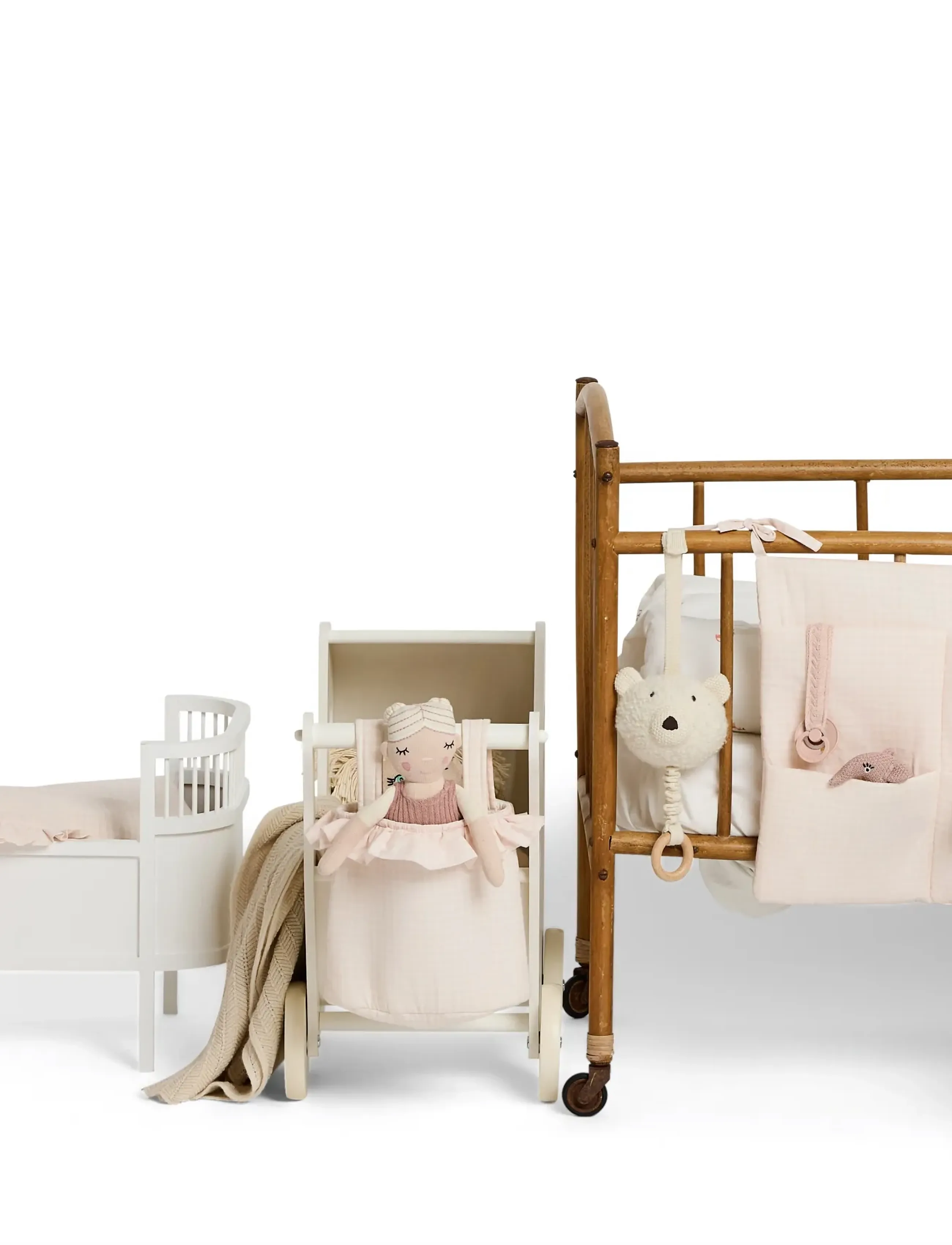 Smallstuff Pram, Soft Rose, One Size, Dolls & Accessories, Rosa - Doll Trolleys, Kinder