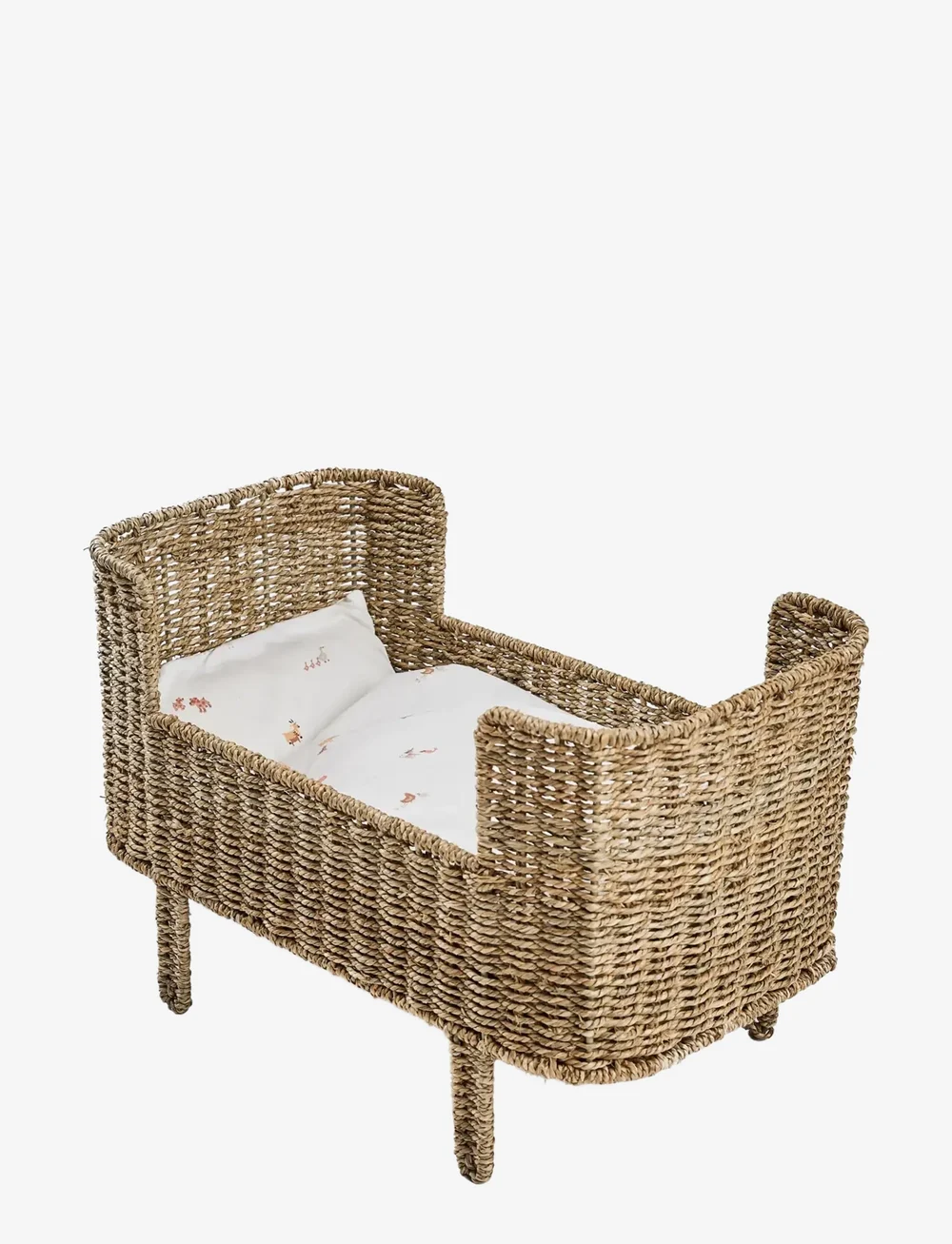 Smallstuff - Rosaline doll bed, natural seagrass - dukkesenge - natural - 0