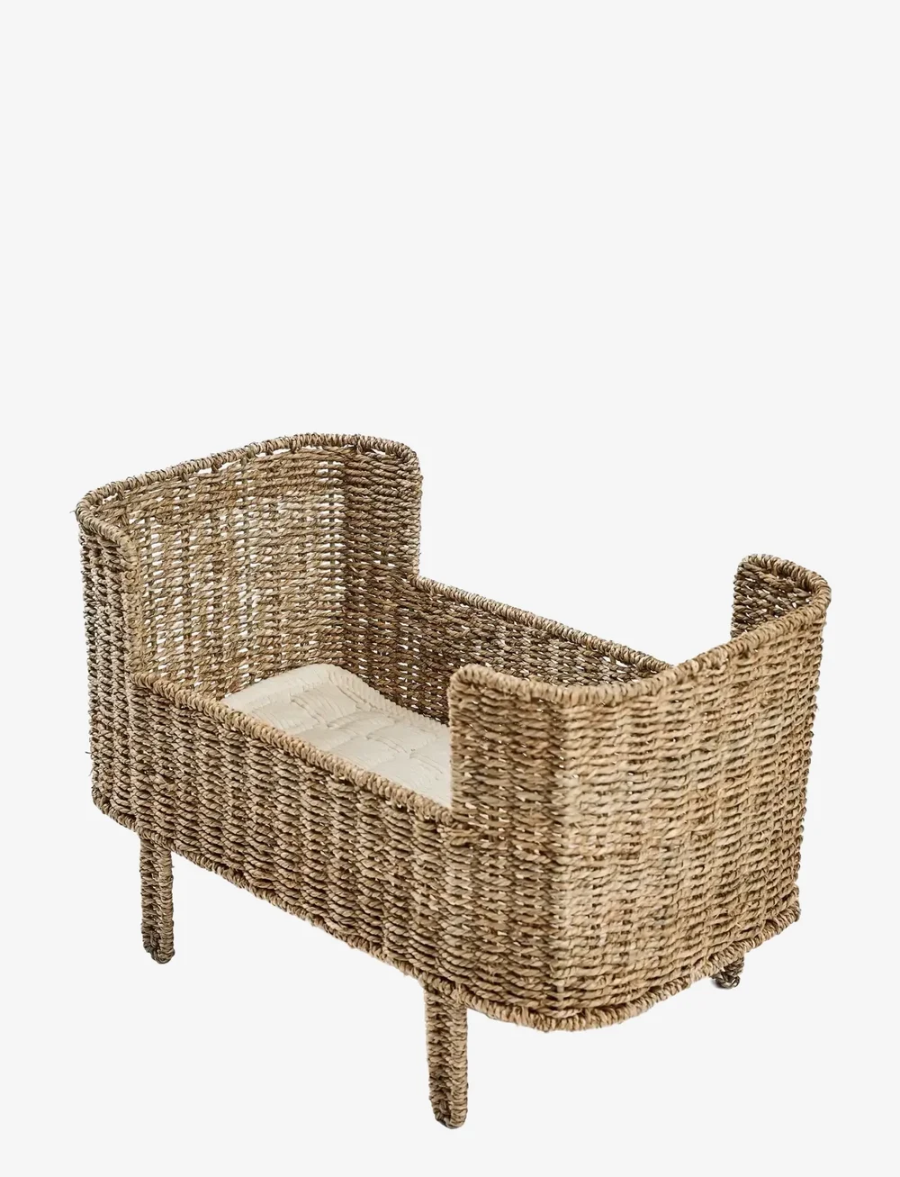 Smallstuff - Rosaline doll bed, natural seagrass - dukkesenge - natural - 1