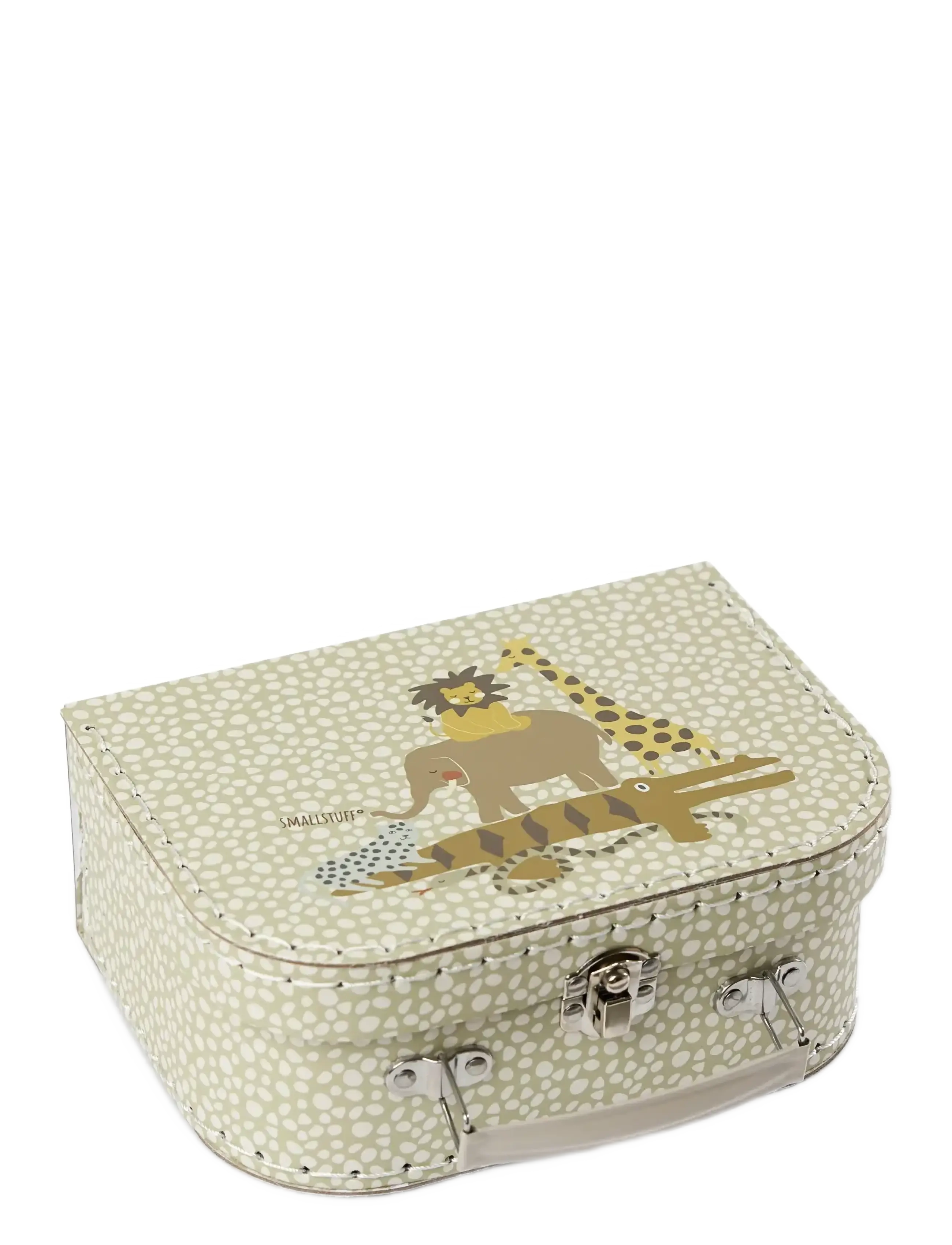 Smallstuff - Suitcase set L, M, S, safari animals and engines - rejse - blue mix - 3