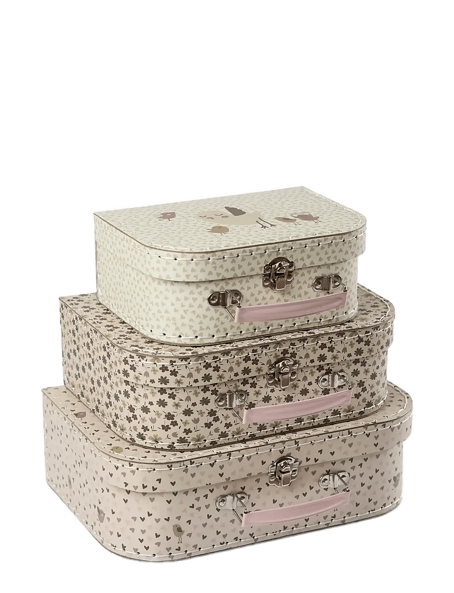 Smallstuff - Suitcase set L, M, S, safari animals and engines - reisimine - rose mix - 0