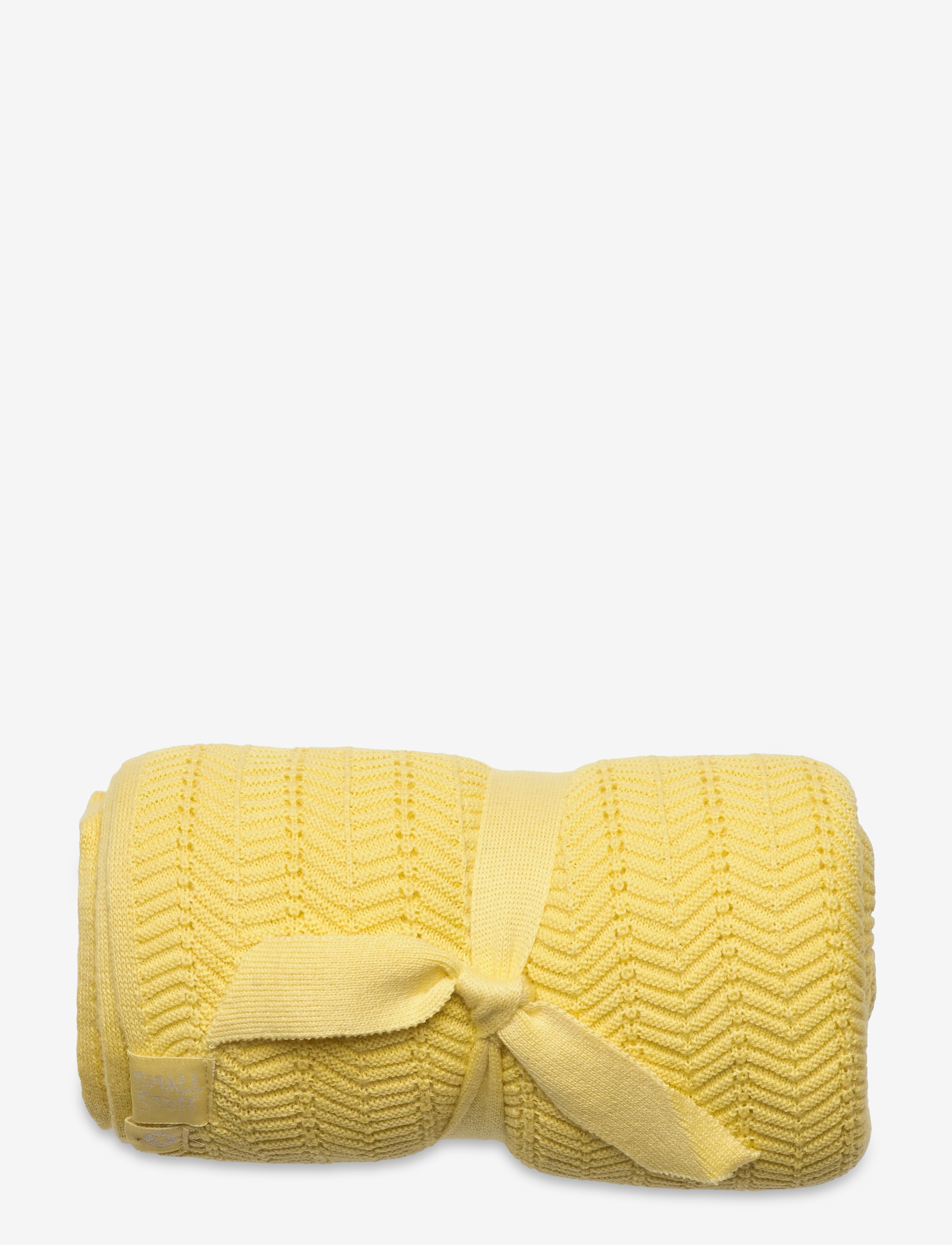 Smallstuff Baby blanket, fishbone, Soft yellow - 4 for 3 - SOFT YELLOW / yellow