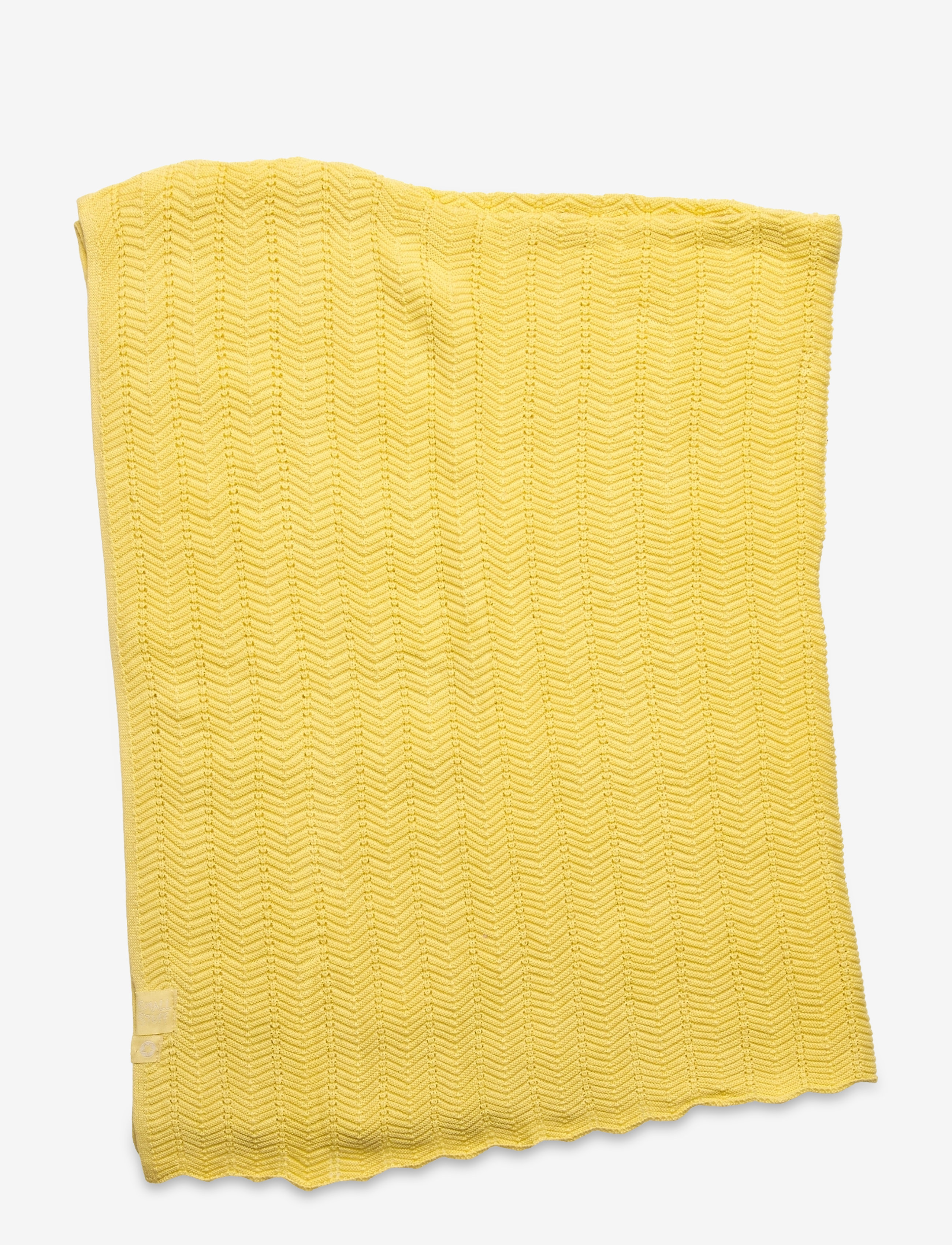Smallstuff - Baby blanket, fishbone, Soft yellow - baby blankets - soft yellow - 2