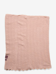 Smallstuff - Baby blanket, fishbone merino WOOL, soft rose - uneaeg - soft rose - 1