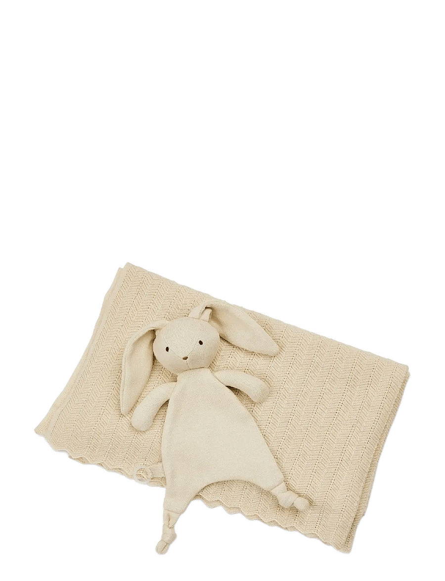 Smallstuff - Baby blanket, fish bone knit, off. White WOOL - kinder - white - 1