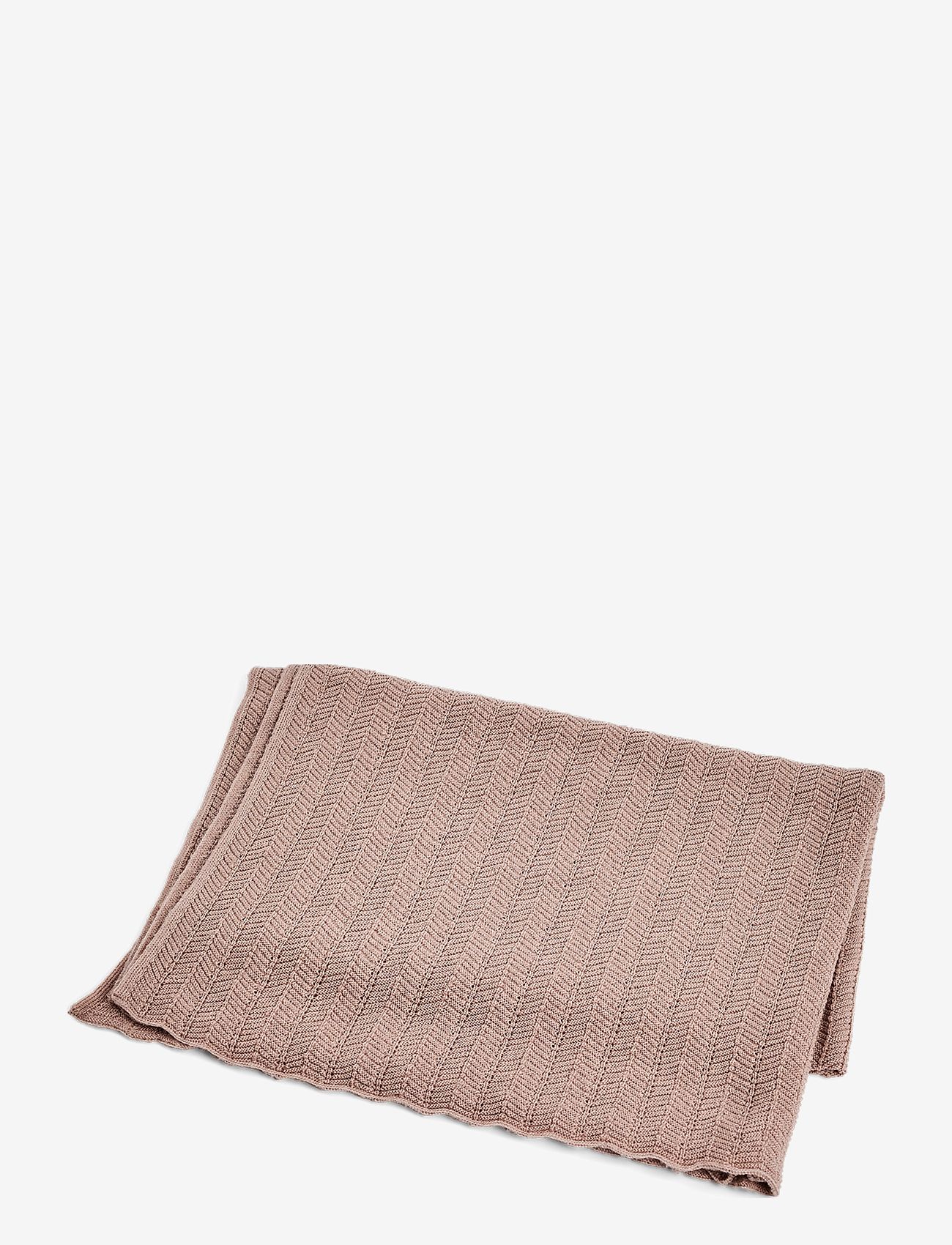 Smallstuff - Baby blanket, fishbone, merino wool, powder - beebitekid - powder - 1
