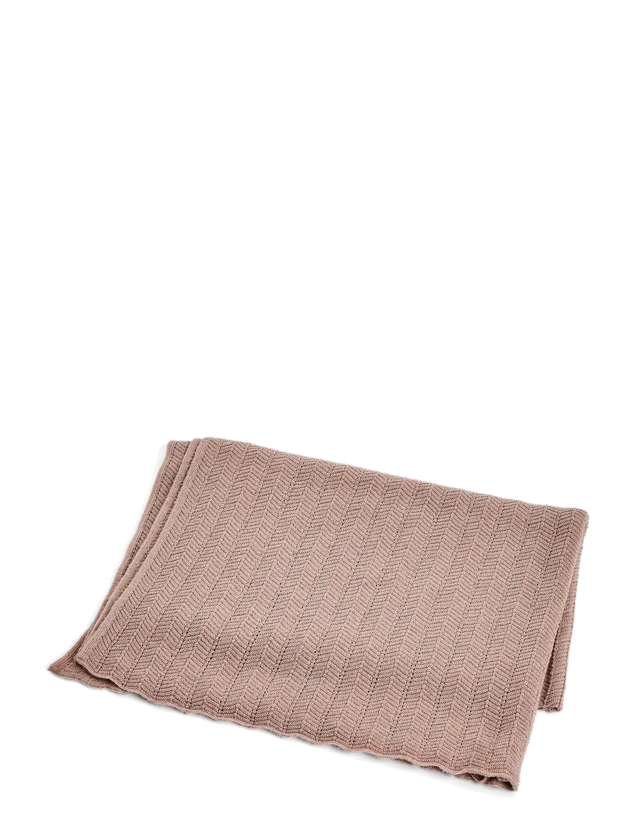 Smallstuff - Baby blanket, fishbone, merino wool, powder - babydecken - powder - 2