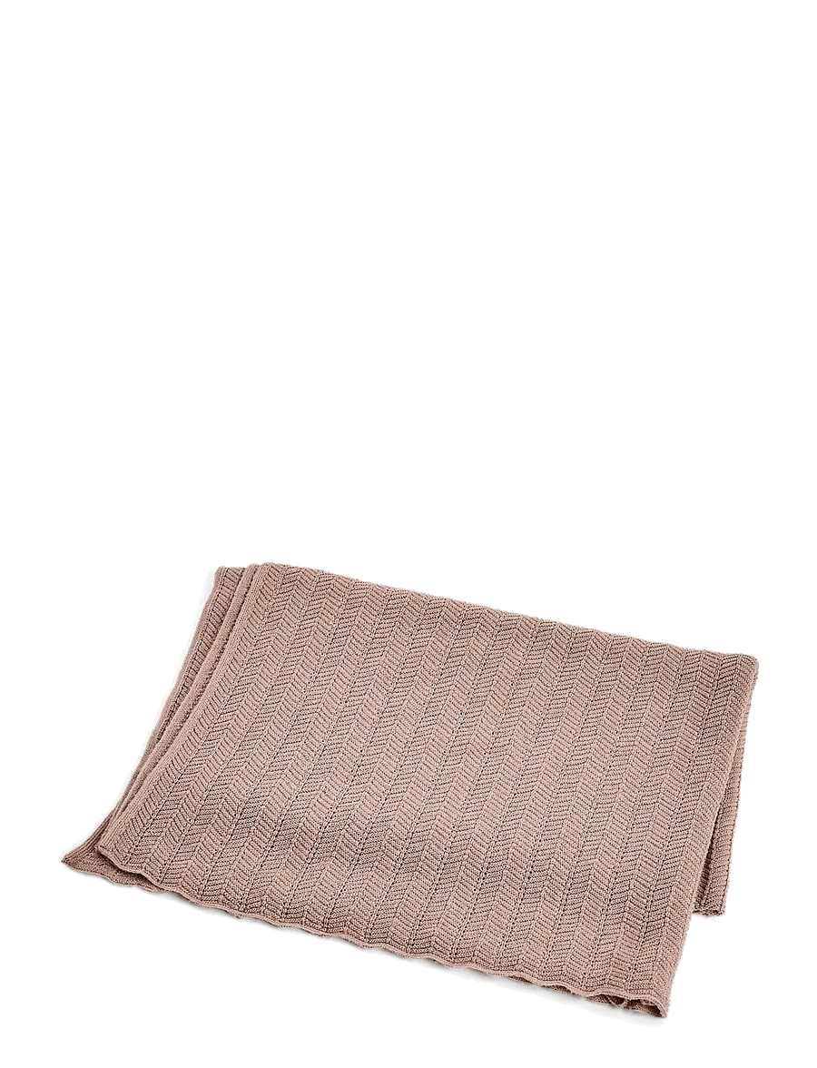 Smallstuff - Baby blanket, fishbone, merino wool, powder - babydecken - powder - 2