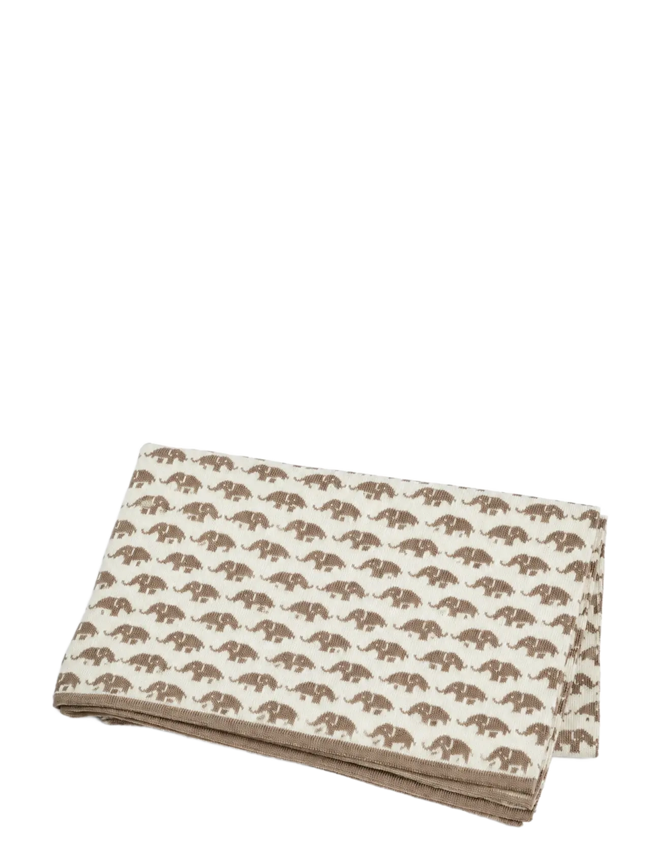 Smallstuff - Baby blanket AO elephants, merino wool natur - vauvan peitot - nature - 2