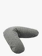 Nursing pillow, Quilted Dark grey, Organic - DARK GREY