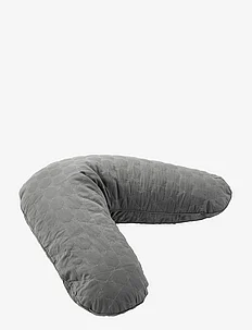 Nursing pillow, Quilted Dark grey, Organic, Smallstuff
