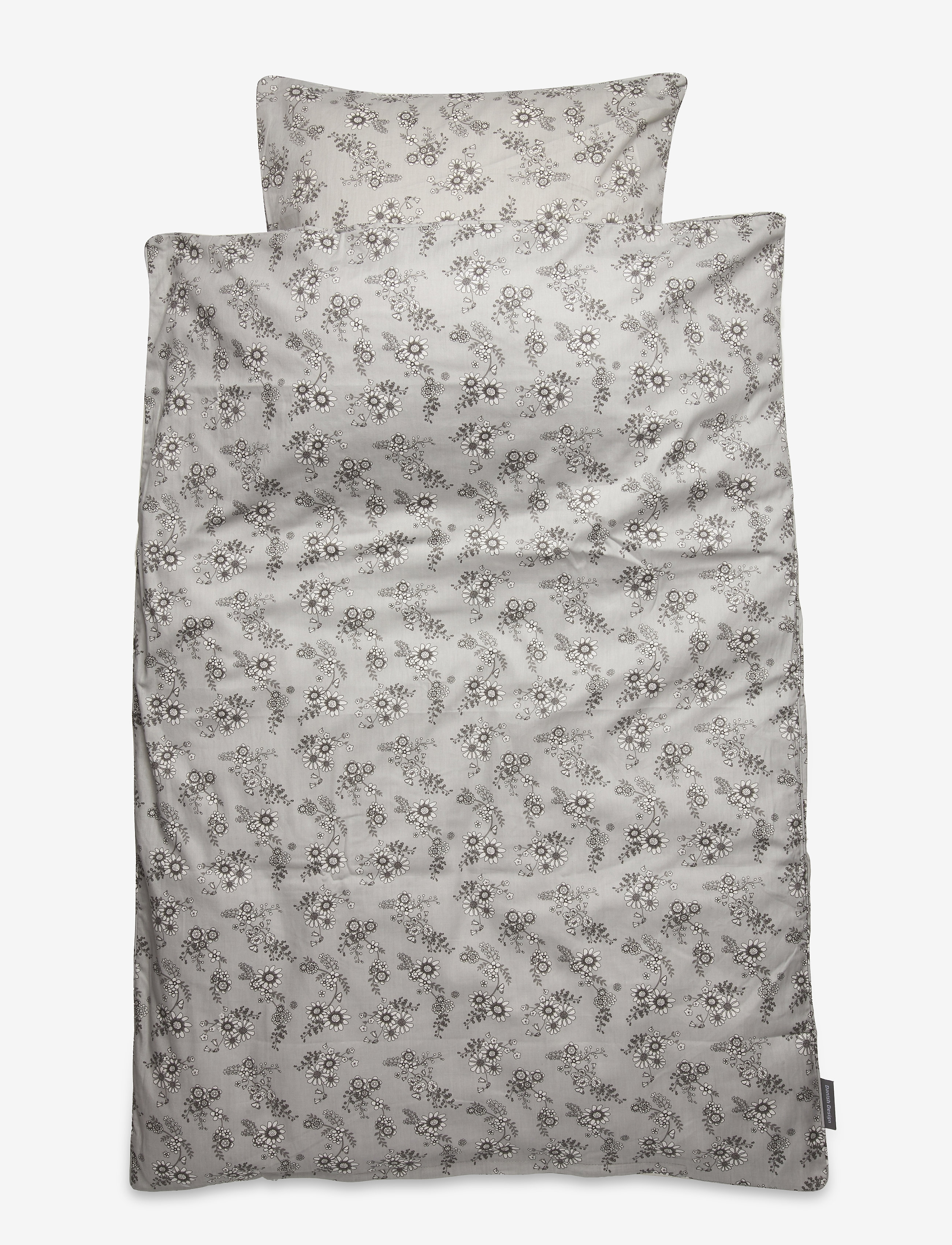 Smallstuff Bedding Grey Flower Garden, Baby, Bed Sæt, Multi/mønstret, Str: 23X 18X 1.5CM