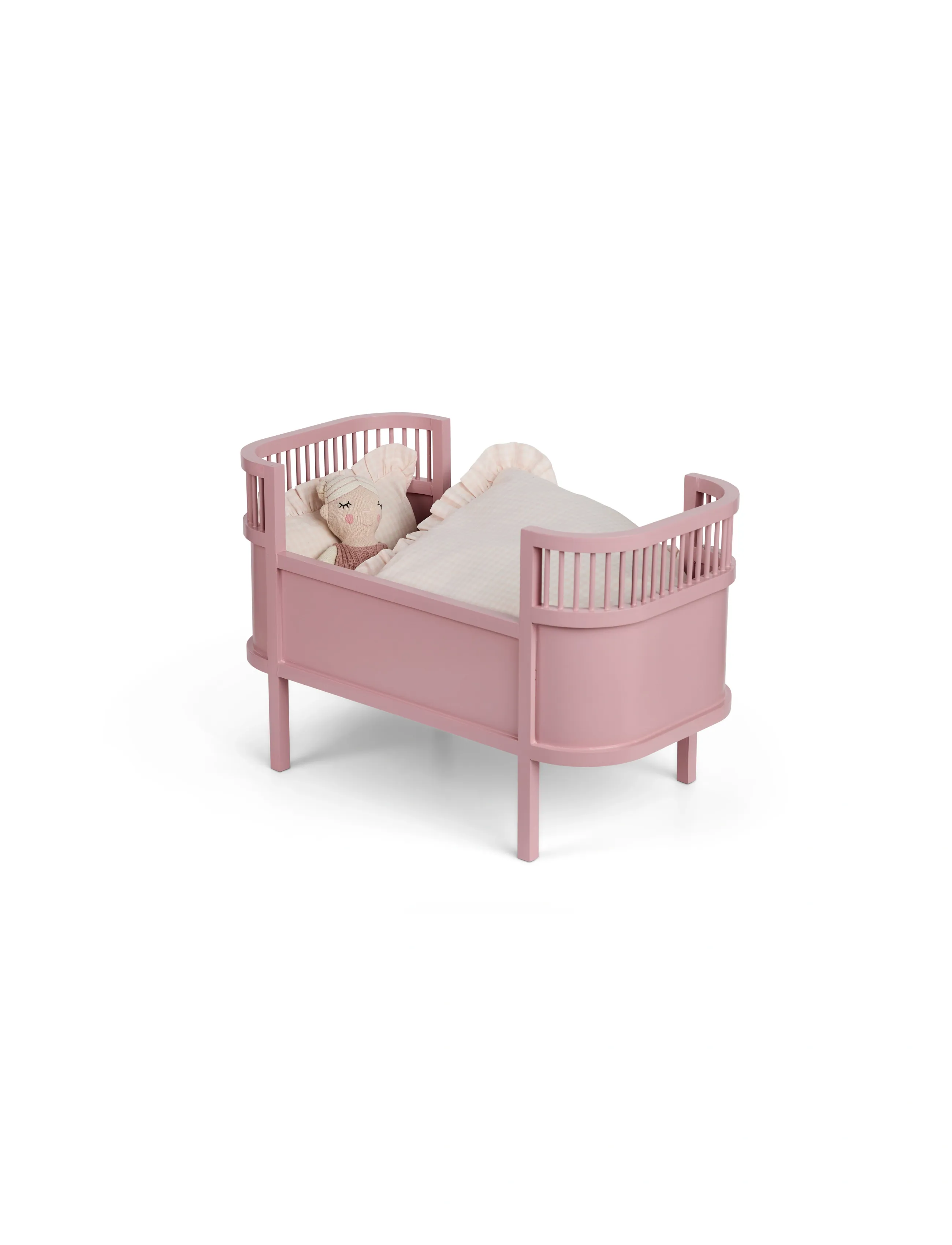 Smallstuff - Doll bedding, rose gingham - puppen-zubehör - rose - 0