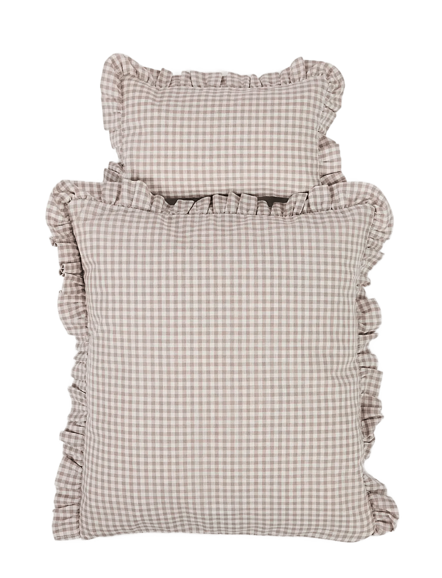 Smallstuff - Doll bedding, rose gingham - dukketilbehør - sandy - 2