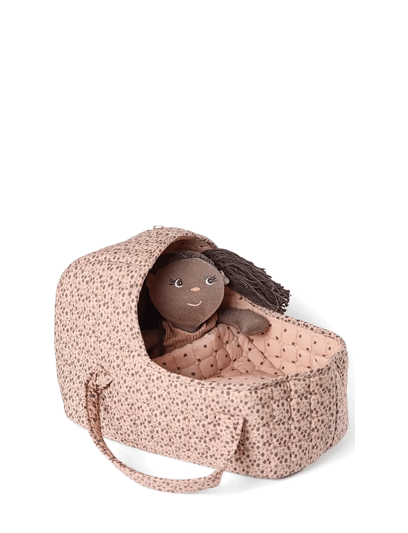 Smallstuff - Doll carrier, pillow and duvet, sandy - puppen-zubehör - rose mix - 1
