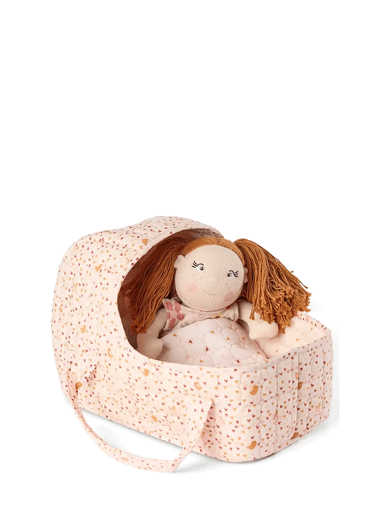 Smallstuff - Doll carrier, pillow and duvet, sandy - puppen-zubehör - soft rose mix - 2