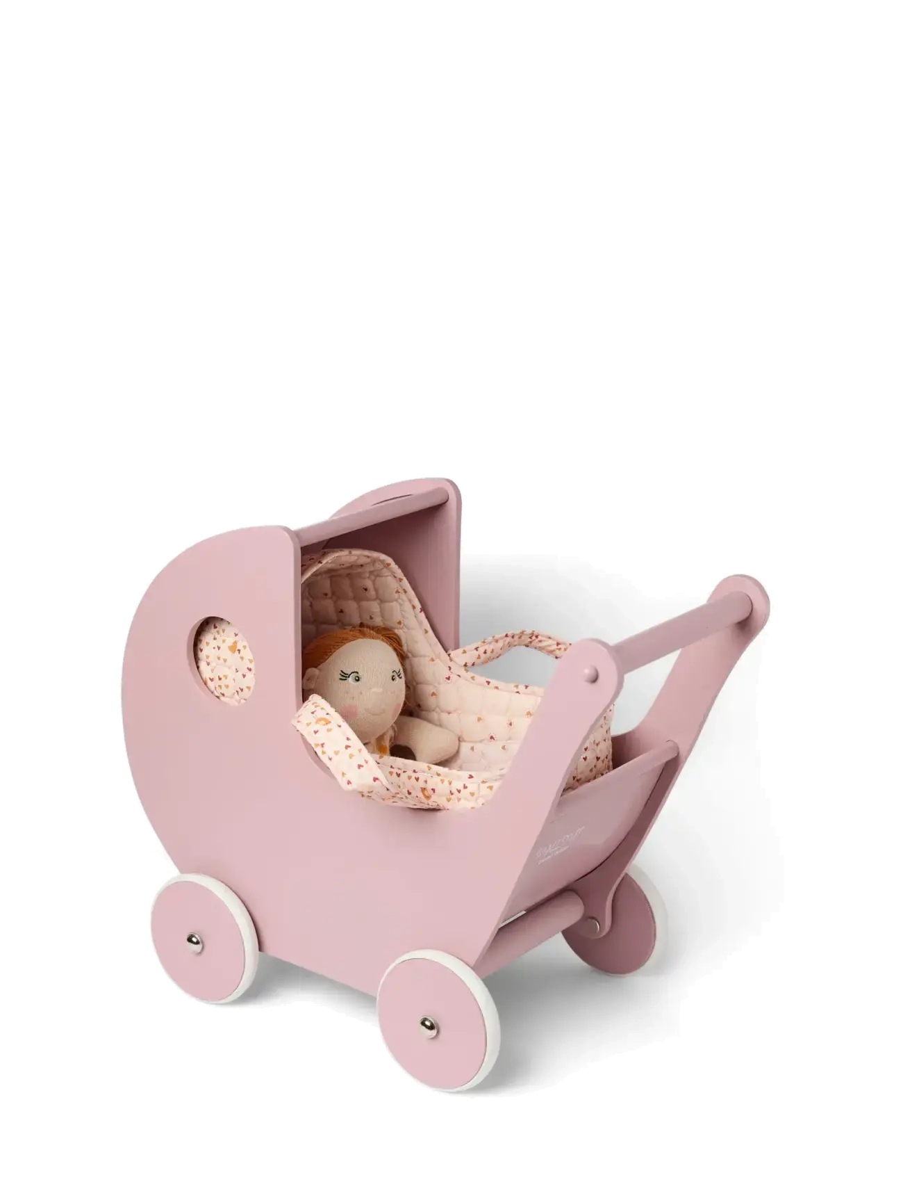 Smallstuff - Doll carrier, pillow and duvet, sandy - dolls accessories - soft rose mix - 3