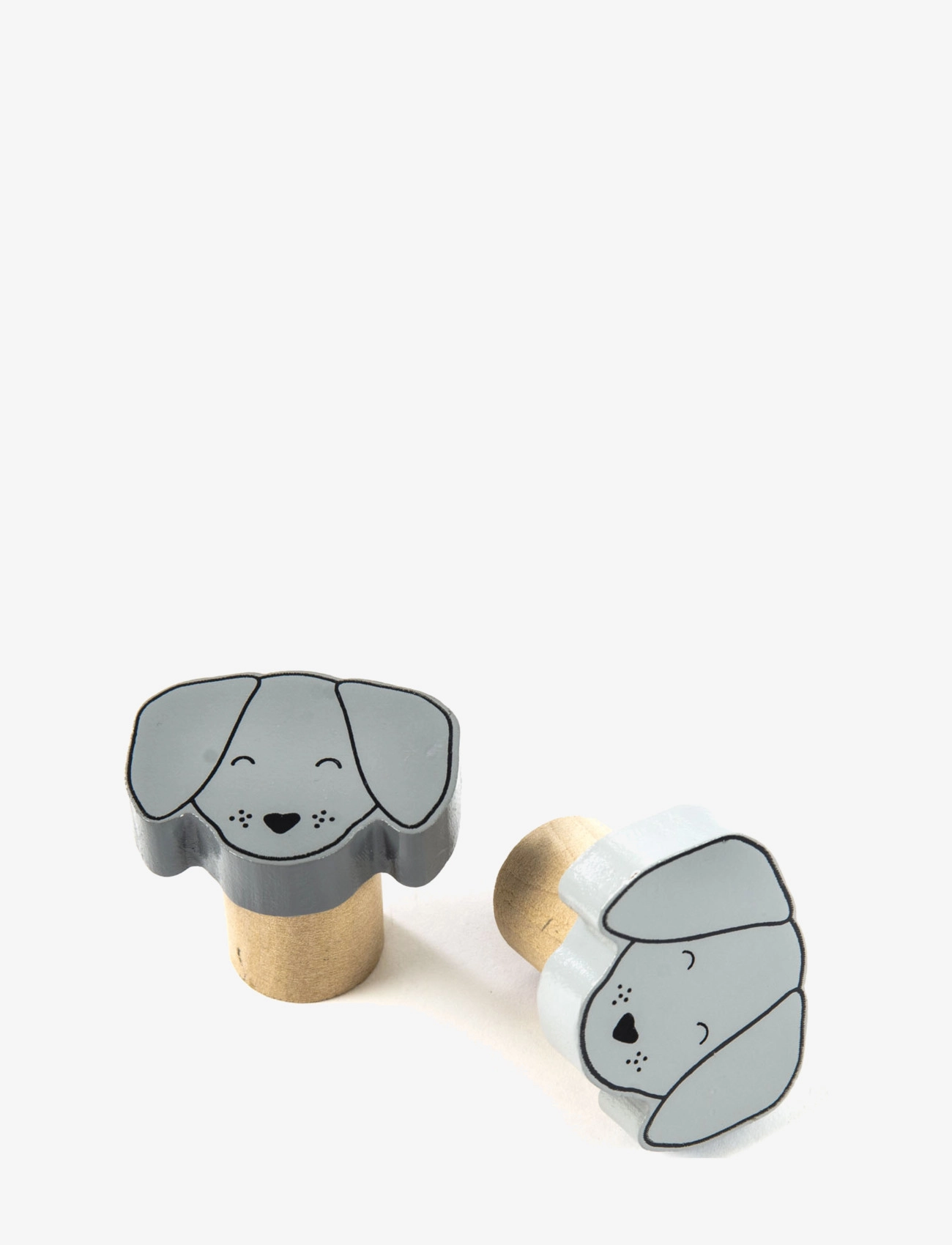 Smallstuff Hook, Wooden, 2 Pack Dog, 4X 4, Storage, Grau - Hooks & Hangers, Kinder