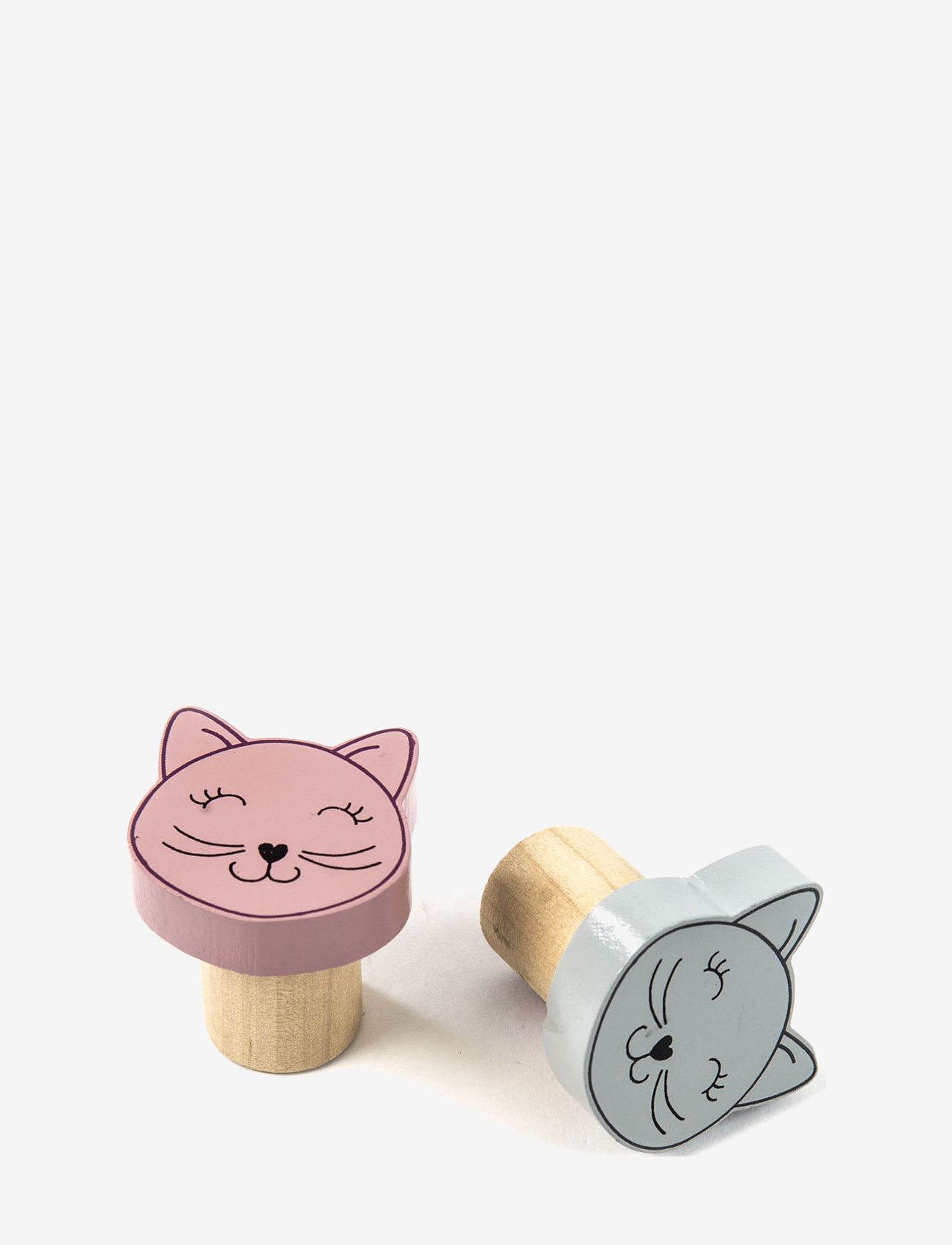 Smallstuff - Hook, Wooden, 2 pack Cat - hooks & hangers - rose/grey - 0