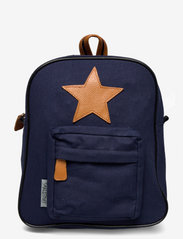 Smallstuff - Back Pack, Navy with leather Star - sommarfynd - navy - 0