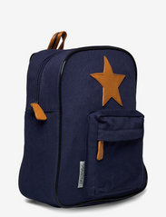 Smallstuff - Back Pack, Navy with leather Star - sommerschnäppchen - navy - 2