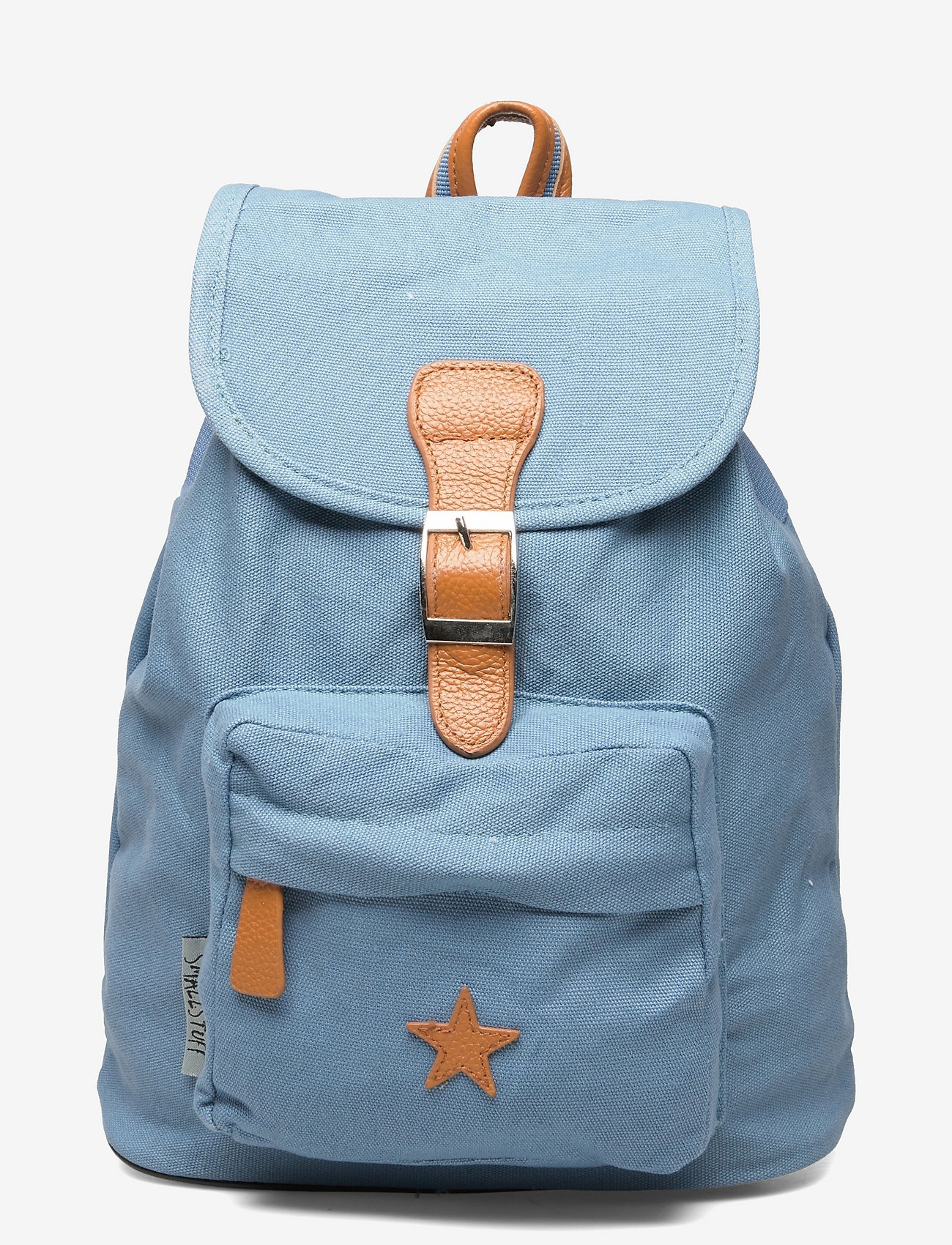 Smallstuff - Baggy back Pack, cloudy with leather Star - backpacks - cloudy - 0
