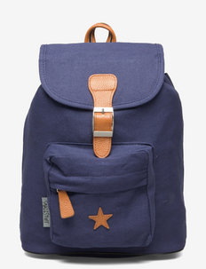 Baggy back Pack, navy with leather Star, Smallstuff