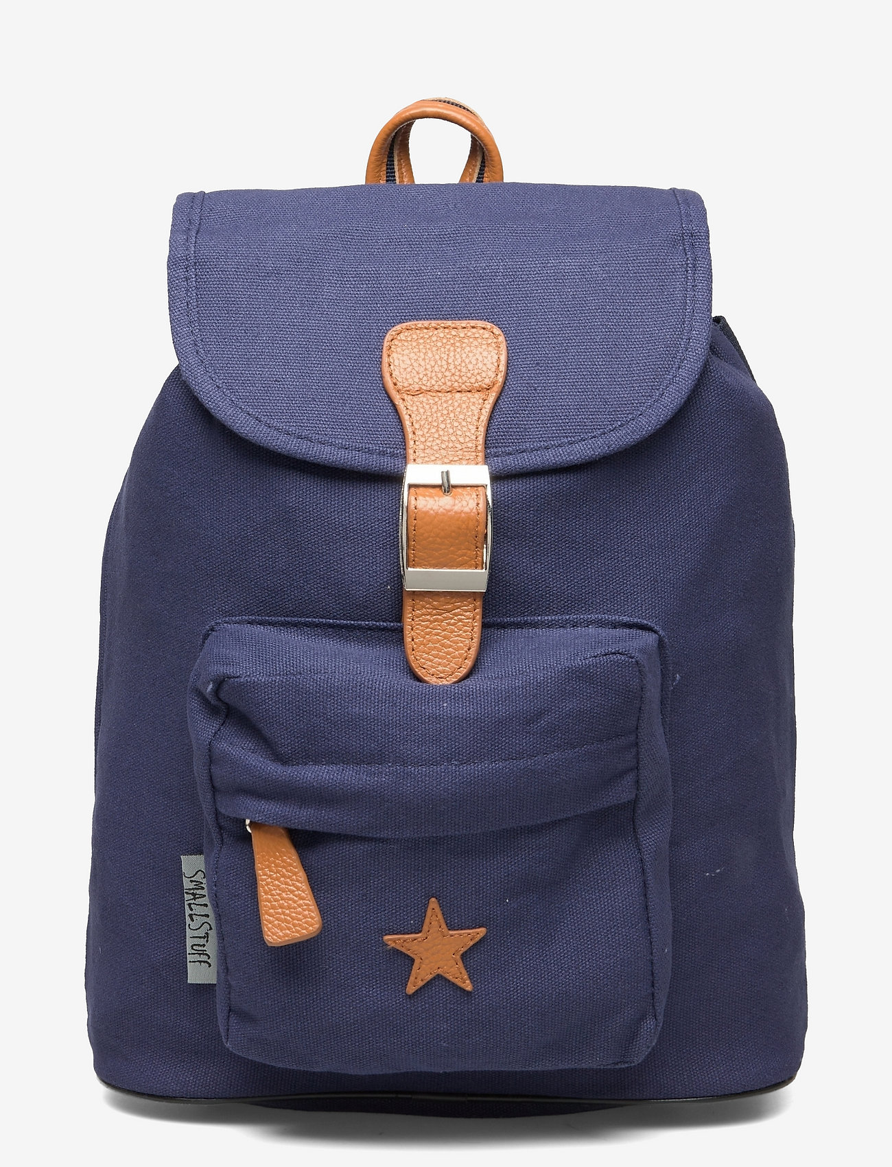 Smallstuff - Baggy back Pack, navy with leather Star - sommerschnäppchen - navy - 0