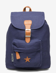 Smallstuff - Baggy back Pack, navy with leather Star - gode sommertilbud - navy - 0