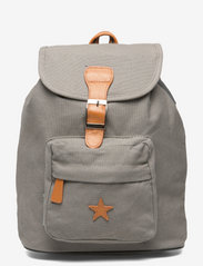 Smallstuff - Baggy back Pack, grey with leather Star - kesälöytöjä - grey - 0