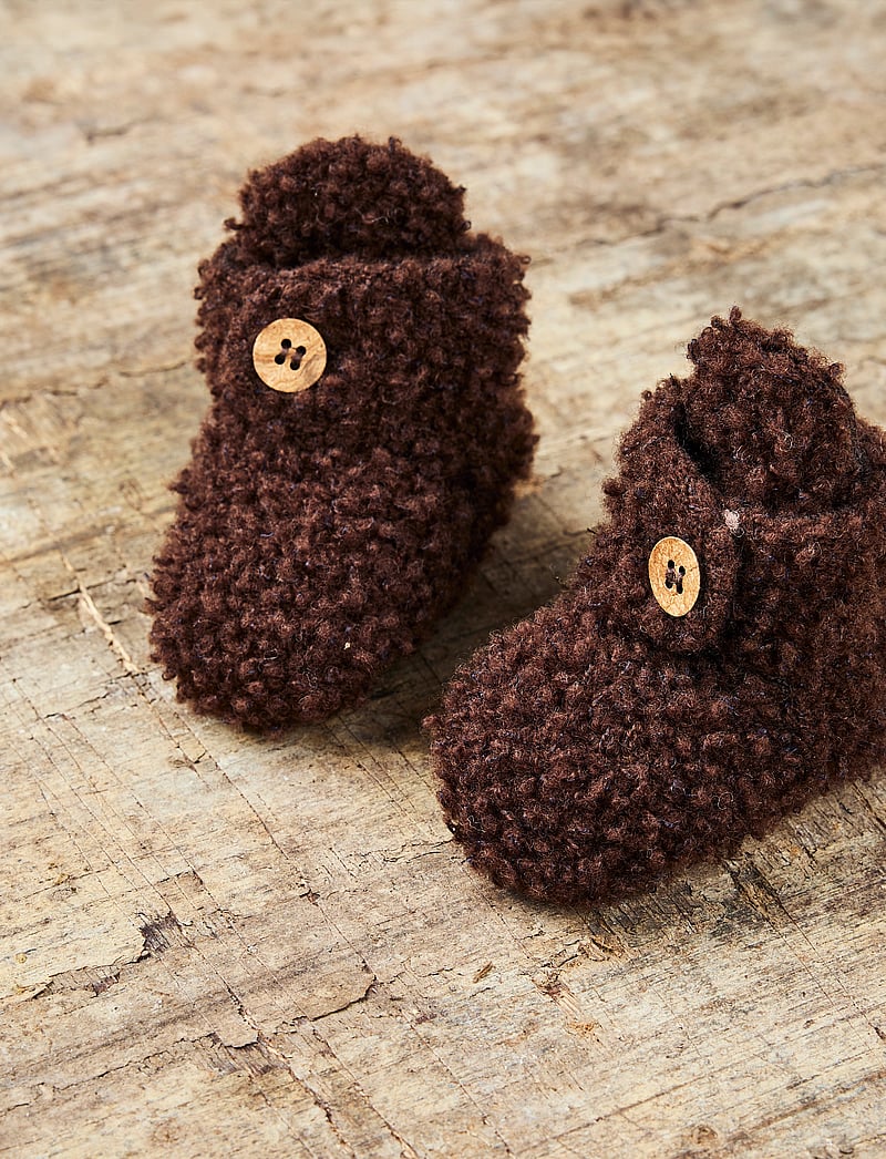Smallstuff - Booties bouclé merino wool - geschenkideen - brown - 0