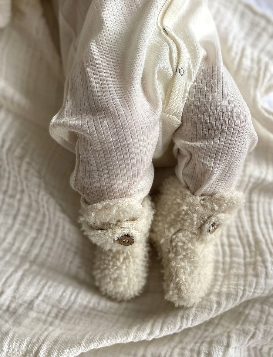 Smallstuff - Booties bouclé merino wool - geschenkideen - off. white - 2