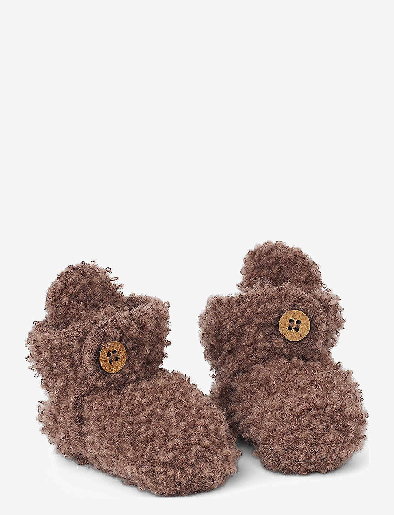 Smallstuff - Booties bouclé merino wool - laveste priser - rose brown - 0