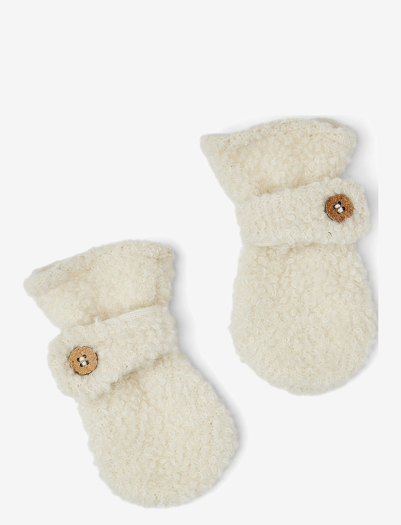 Smallstuff - Mittens bouclé merino wool - handsker - off. white - 0