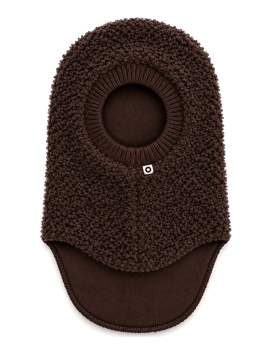 Smallstuff - Balaclava bouclé merino wool - vinteraccessoarer - brown - 0