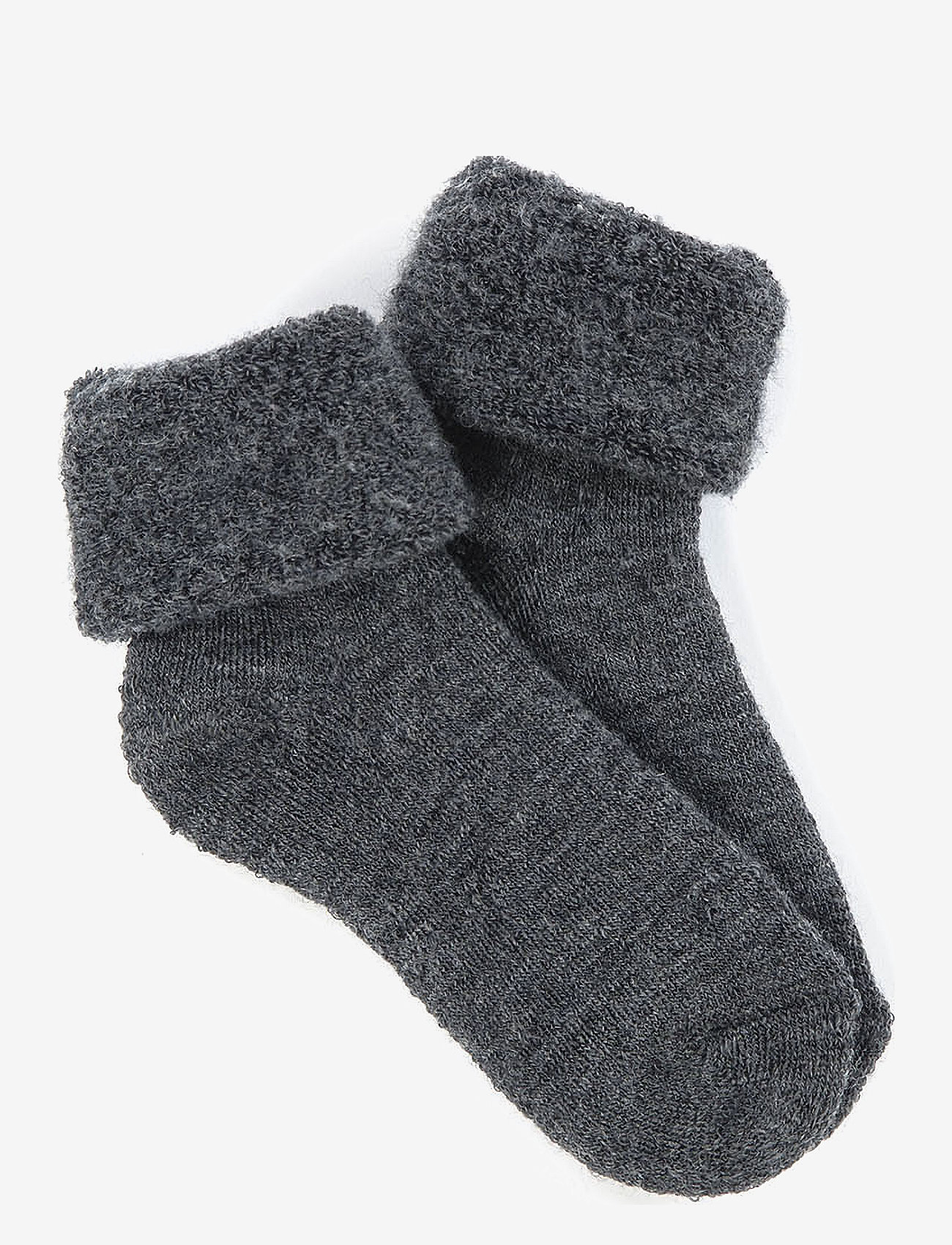 Smallstuff - Ancle sock, Wool denim - dark grey melange - 0
