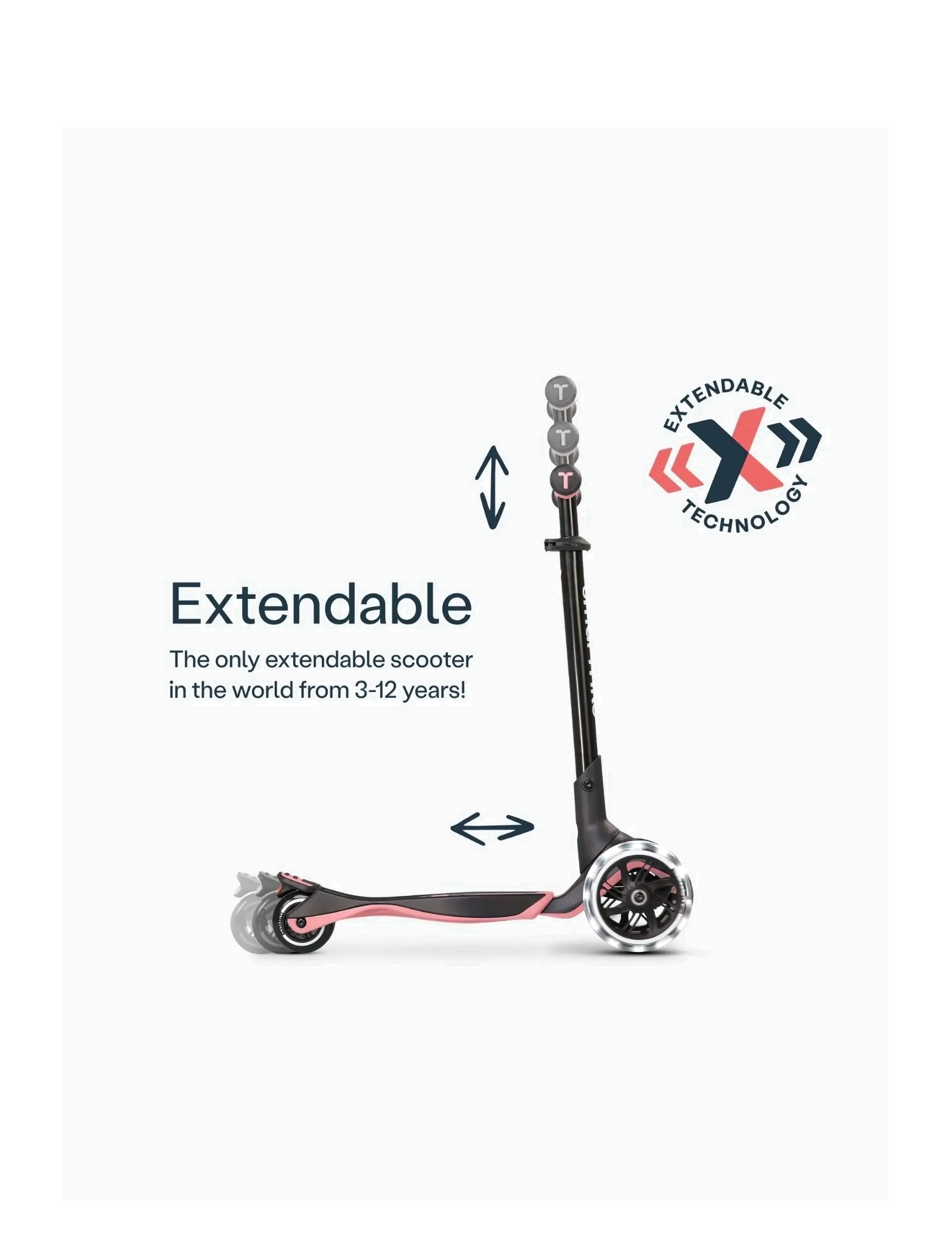 Smartrike - Xtend Scooter Ride-on - Salmon Pink - salmon pink - 4