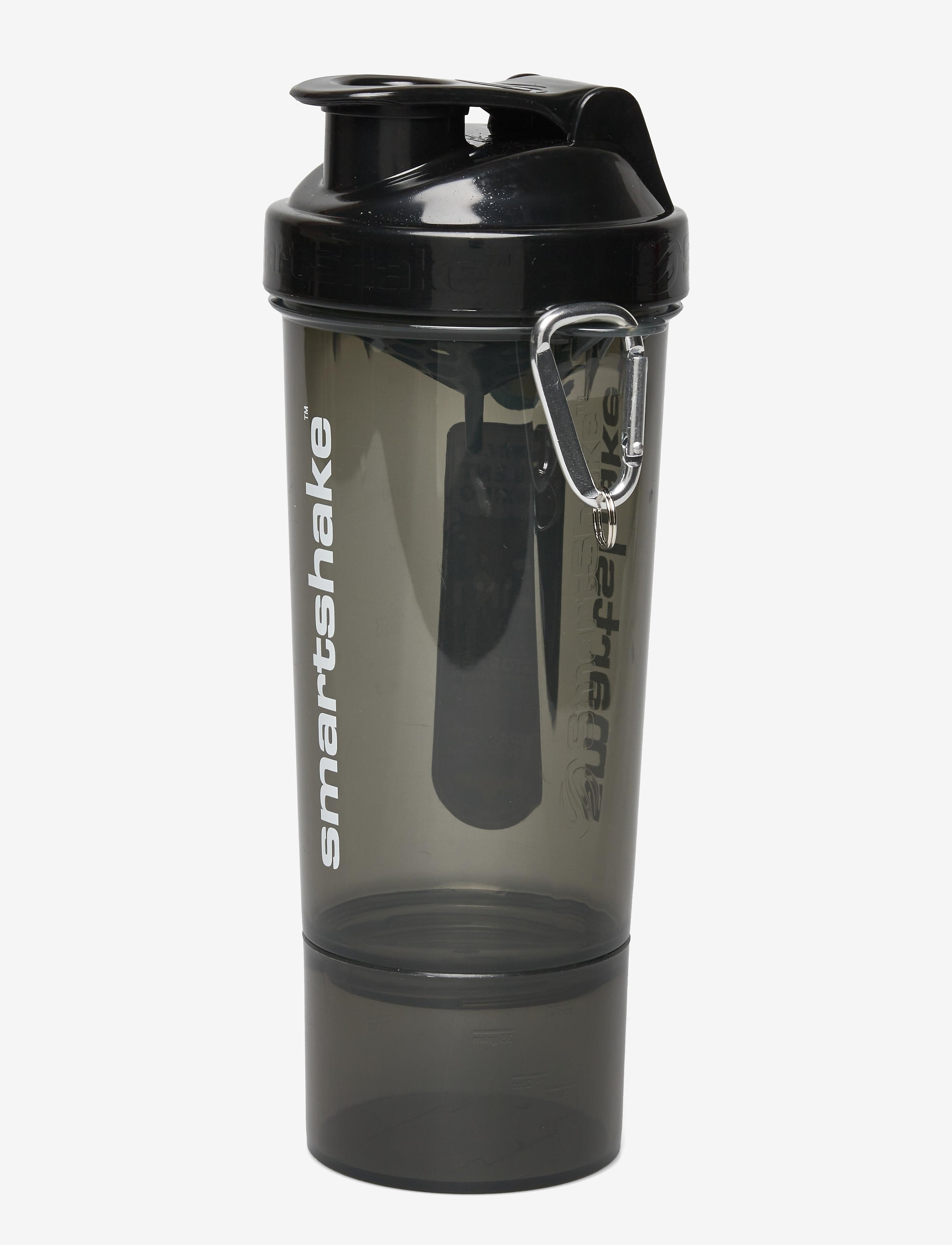 Smartshake Slim, Mænd, Shakerflaske Med Opbevaring, Sort, Str: 500 ml