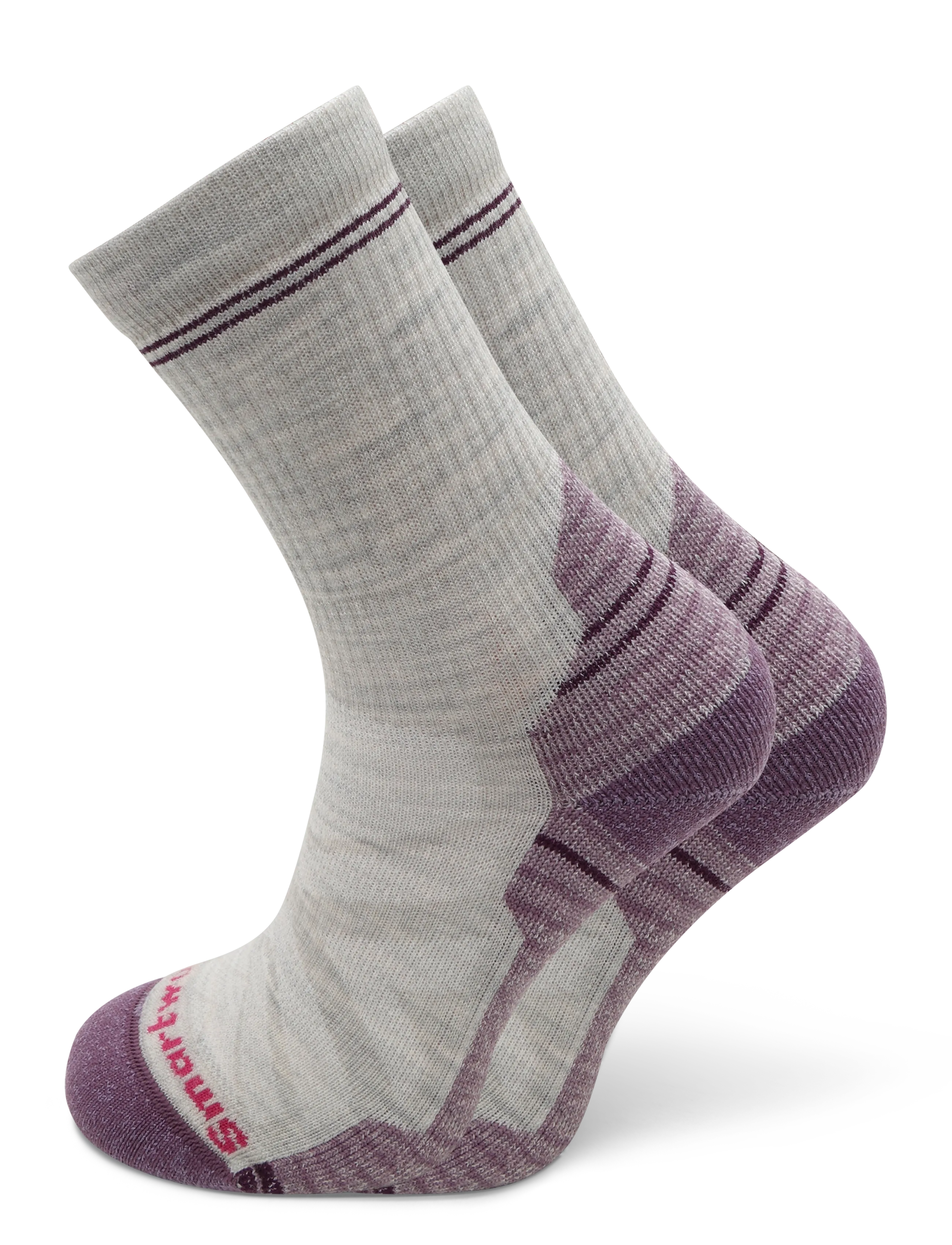 Smartwool Women's Hike Light Cushion Crew Socks - Socken - ASH/PURPLE DAWN / grey