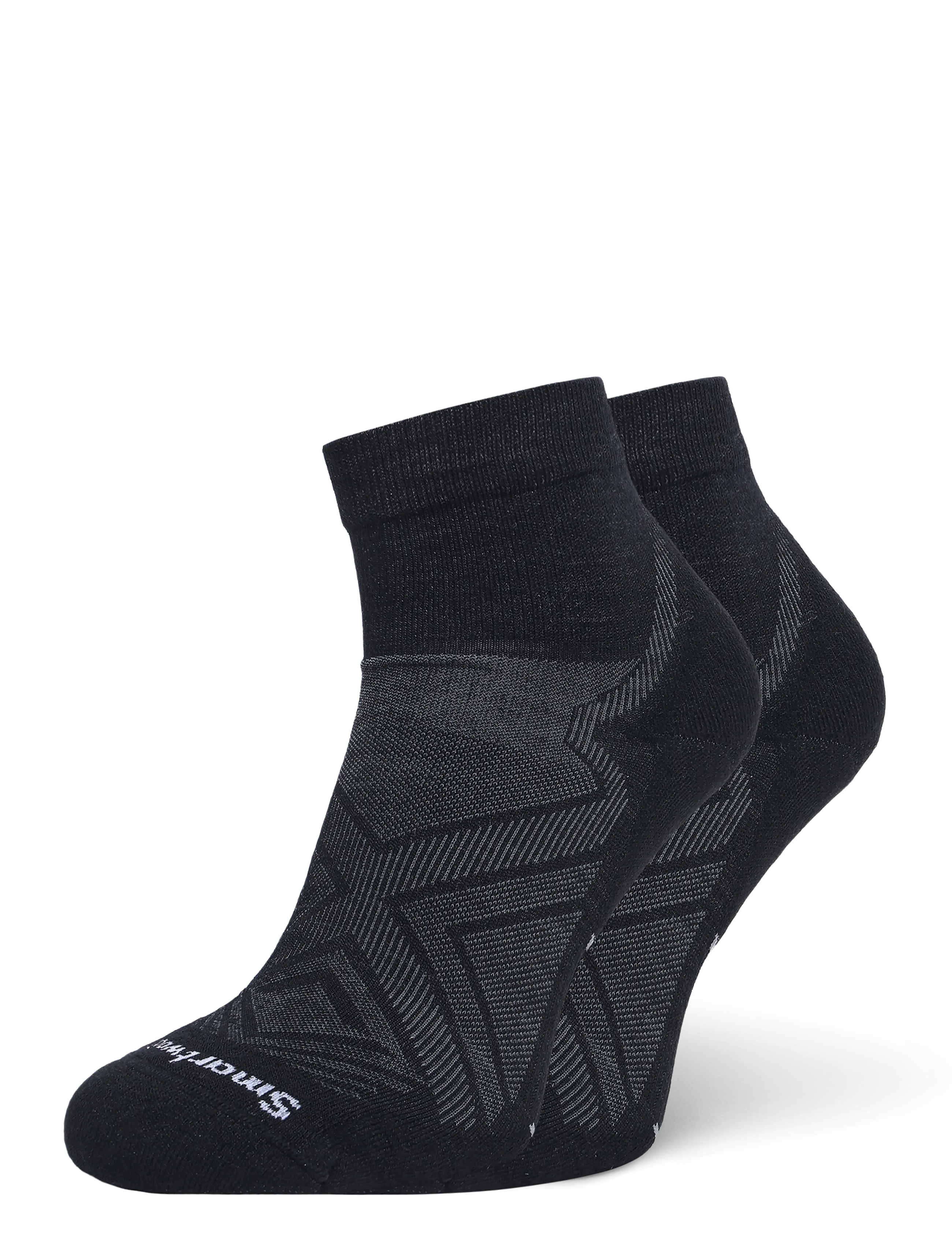Smartwool Run Targeted Cushion Ankle Socks - Aluspesu - BLACK / black