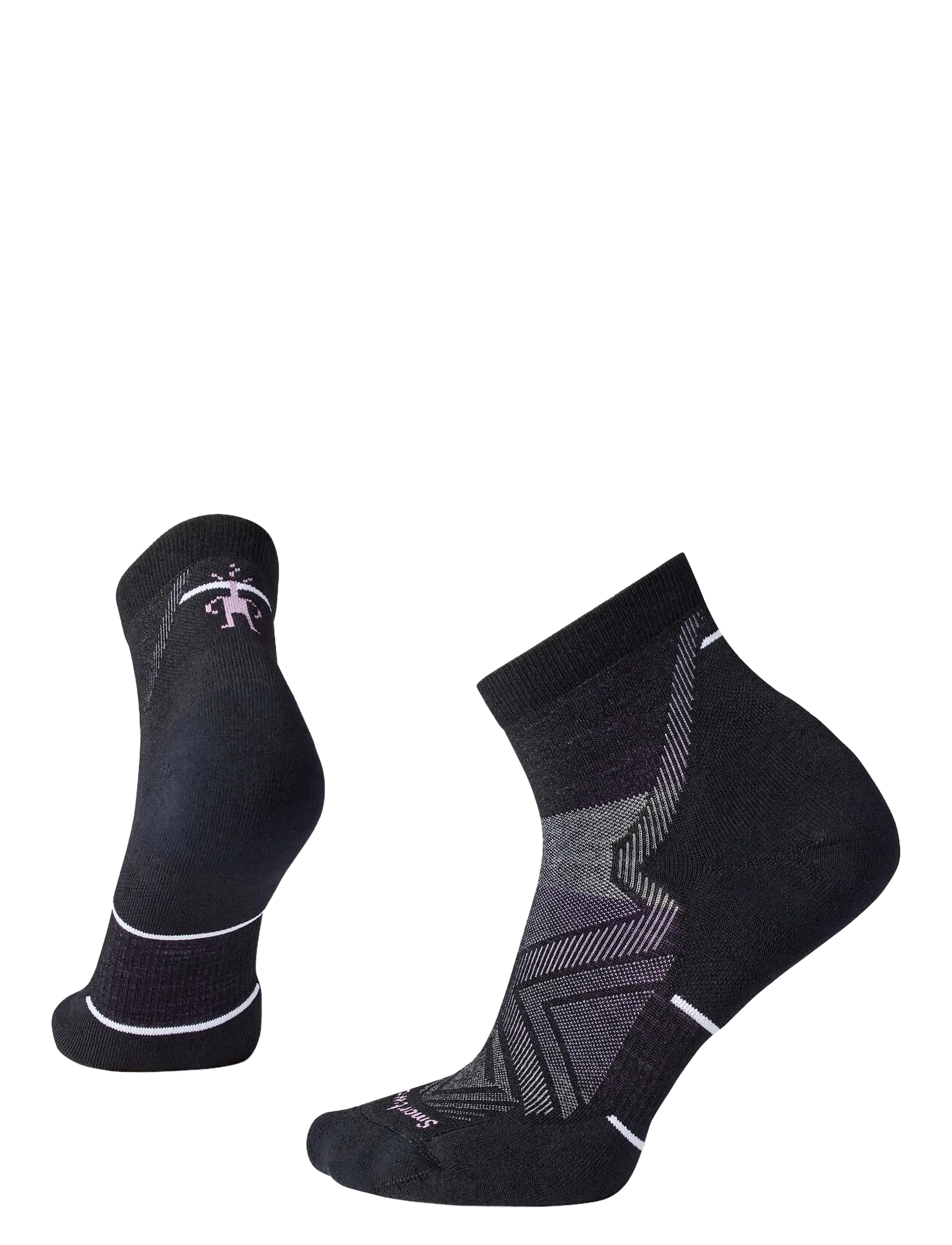 Smartwool Women's Run Targeted Cushion Ankle Socks - Tøj - BLACK / black