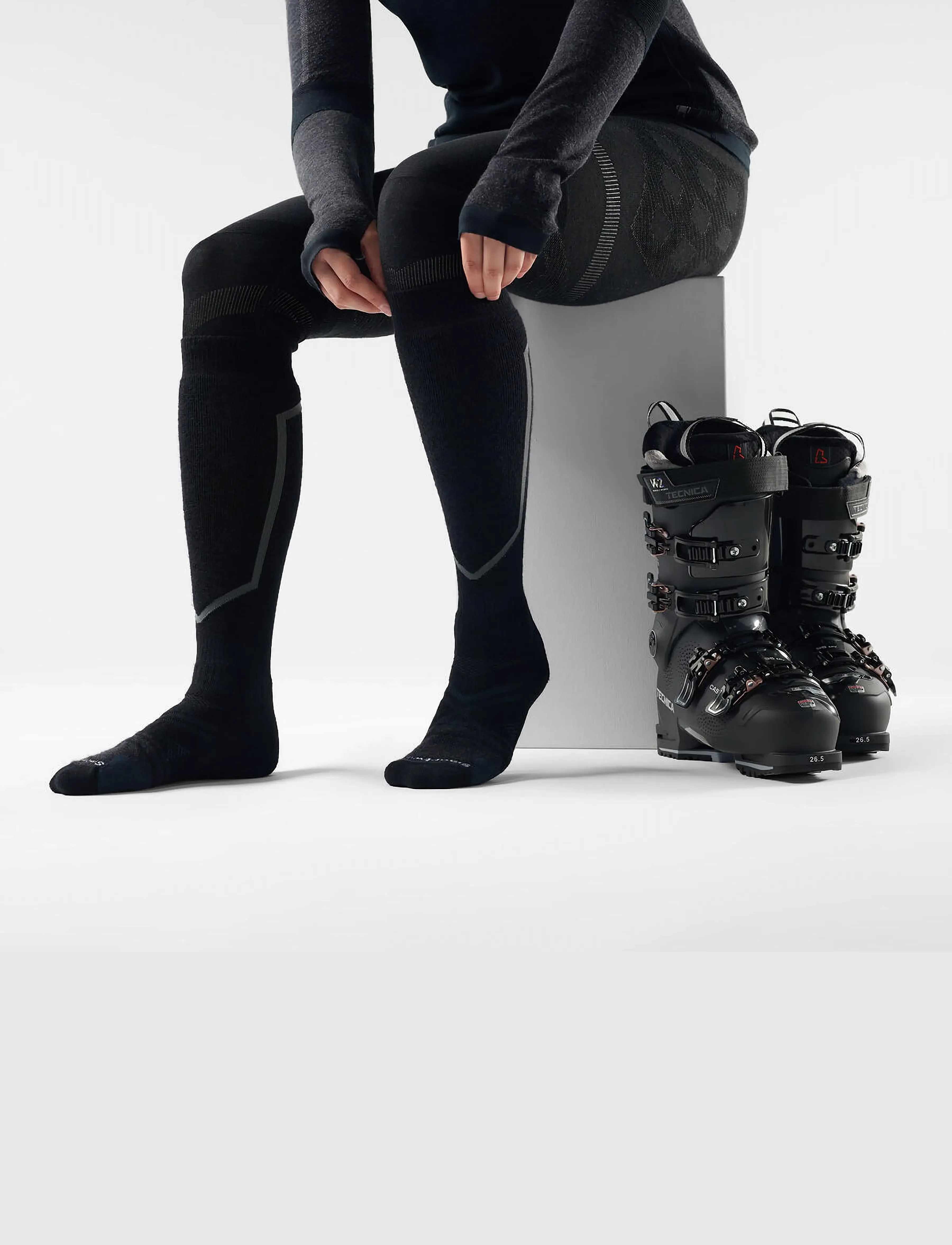 Smartwool - Ski Full Cushion OTC Socks - spordisokid - black - 0