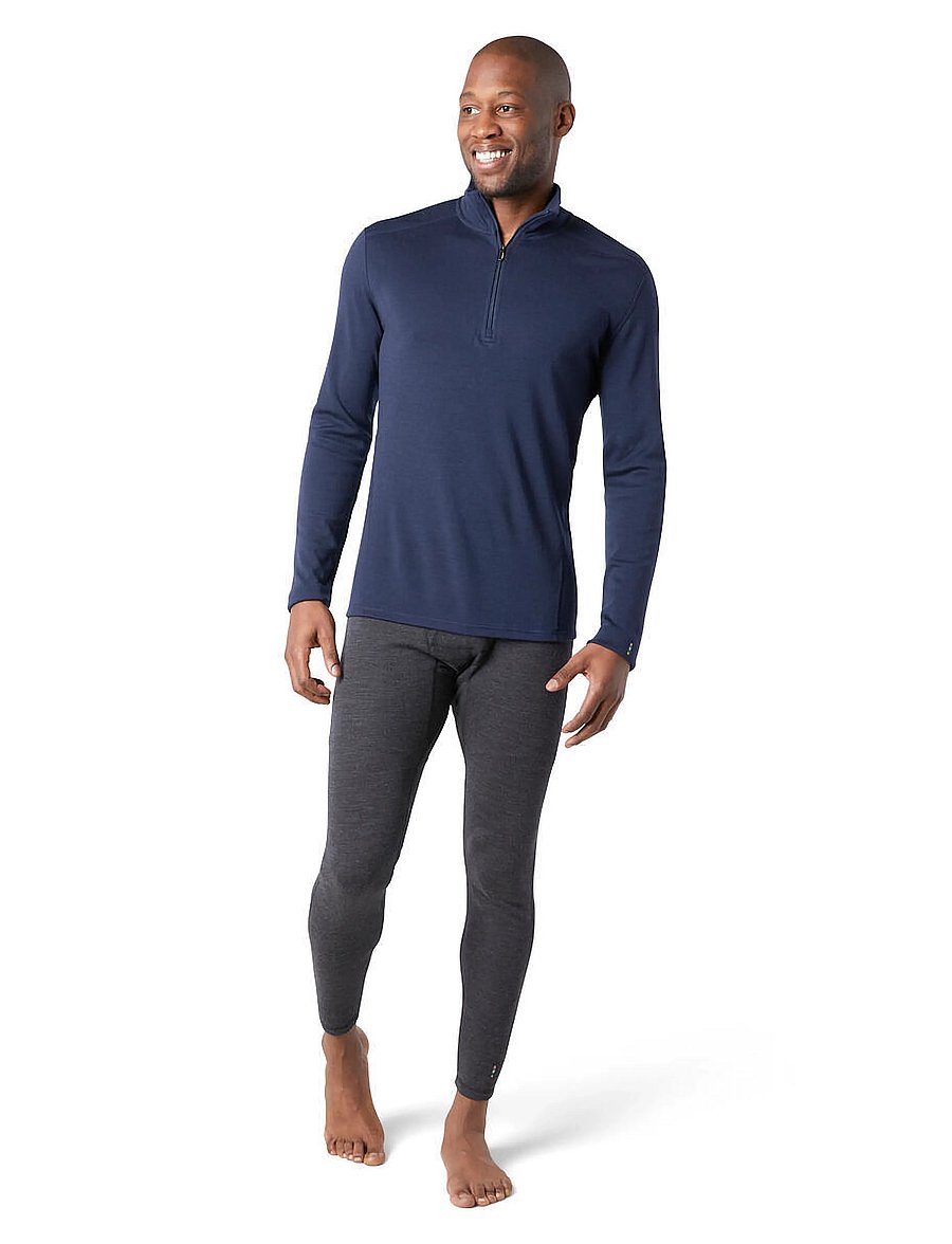 Smartwool - Men's Classic Thermal Merino Base Layer 1/4 Boxed - aluskihina kantavad alussärgid - deep navy - 0