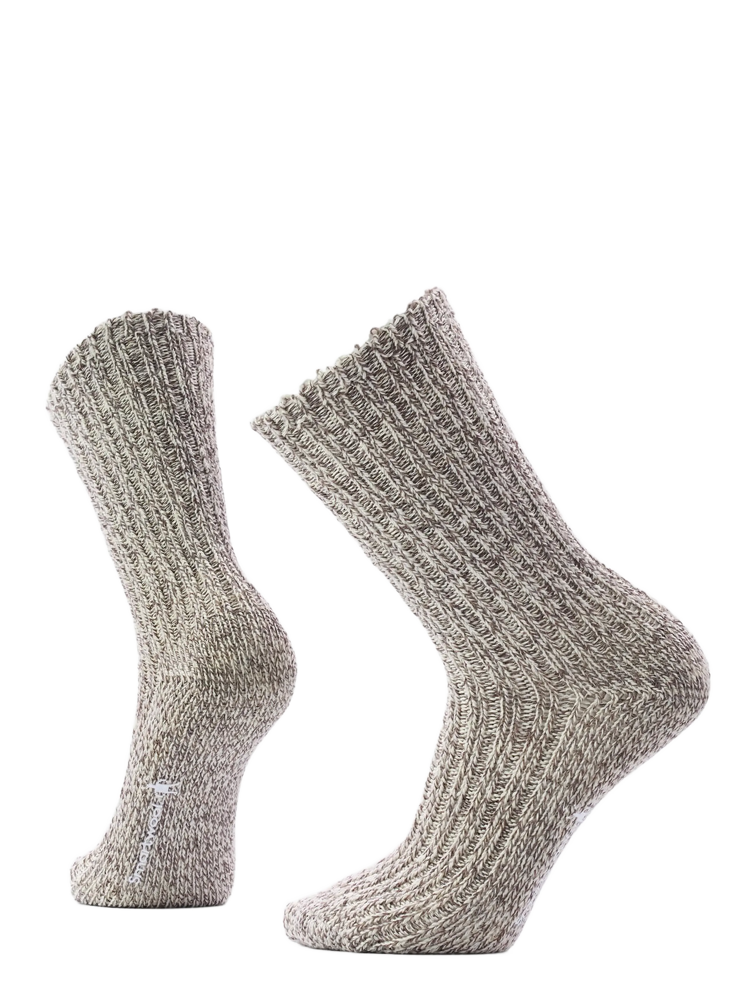Smartwool Everyday Cozy Heritage Rib Crew Socks - Smartwool - FOSSIL / beige